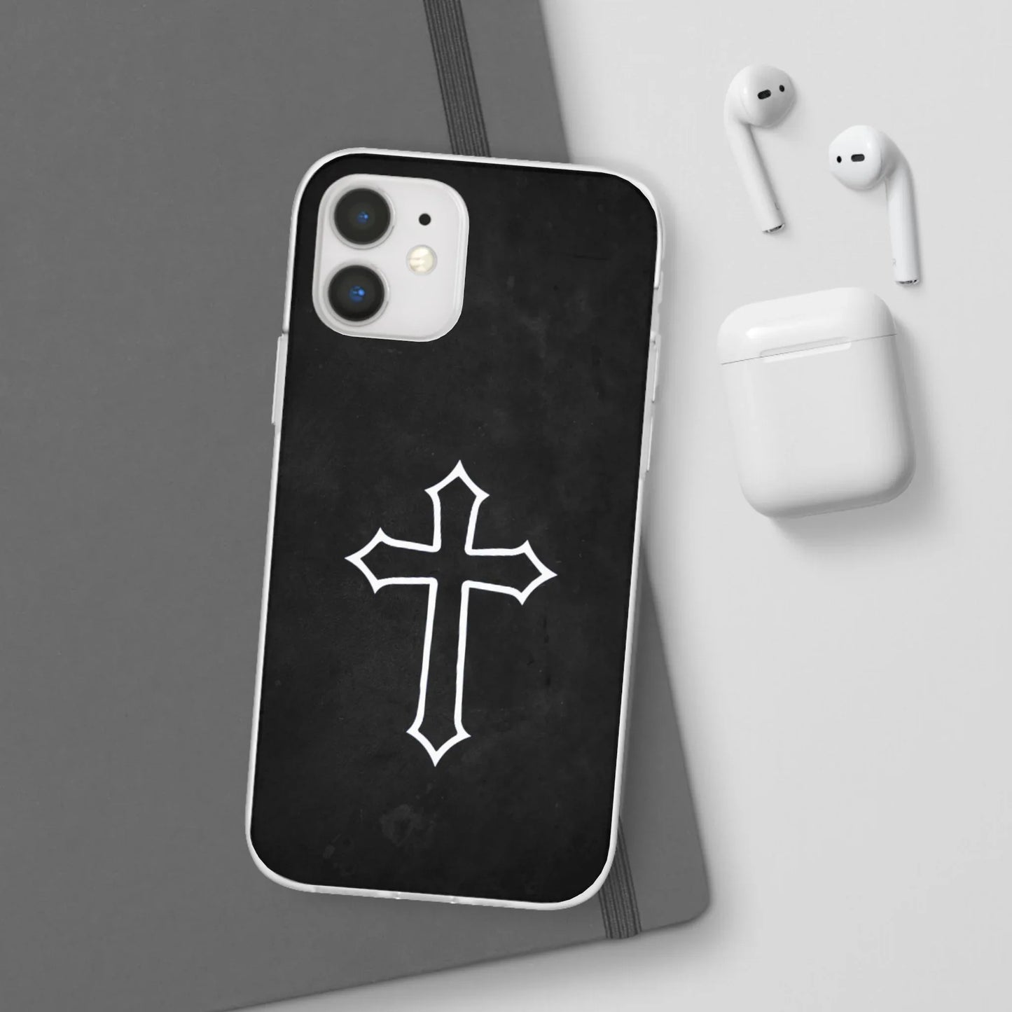 Black Christian Cross Phone Case - Flexible Edition - Sheep Of Jesus