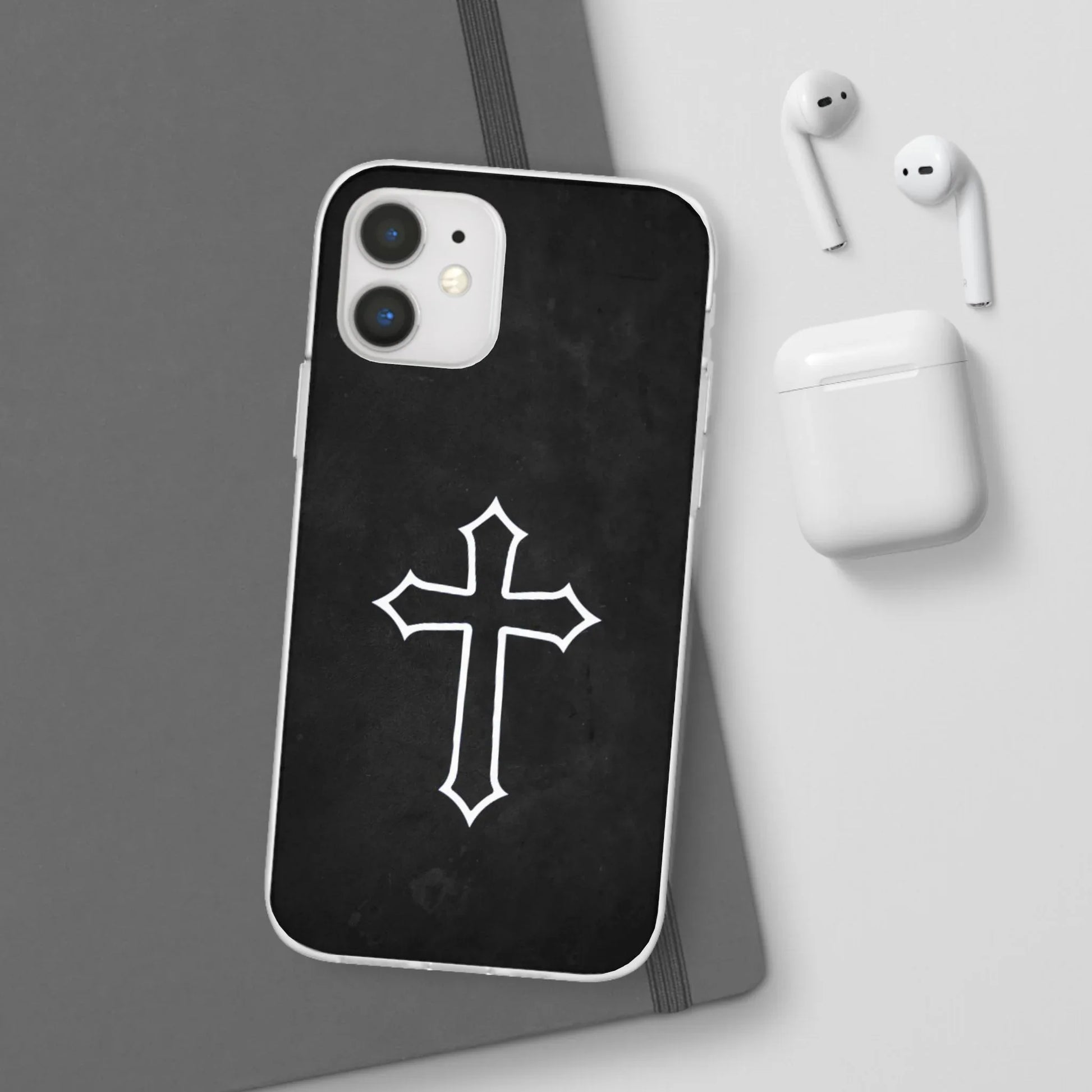 Black Christian Cross Phone Case - Flexible Edition - Sheep Of Jesus