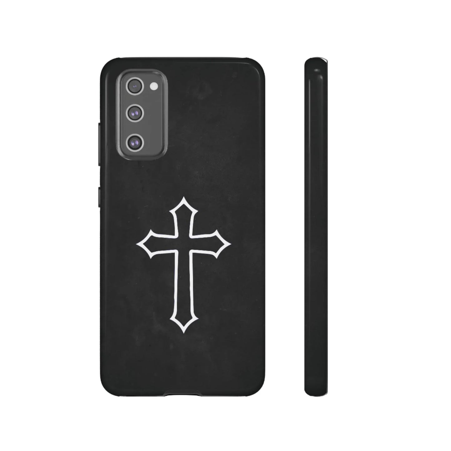 Black Christian Cross Phone Case - Glossy Edition - Sheep Of Jesus