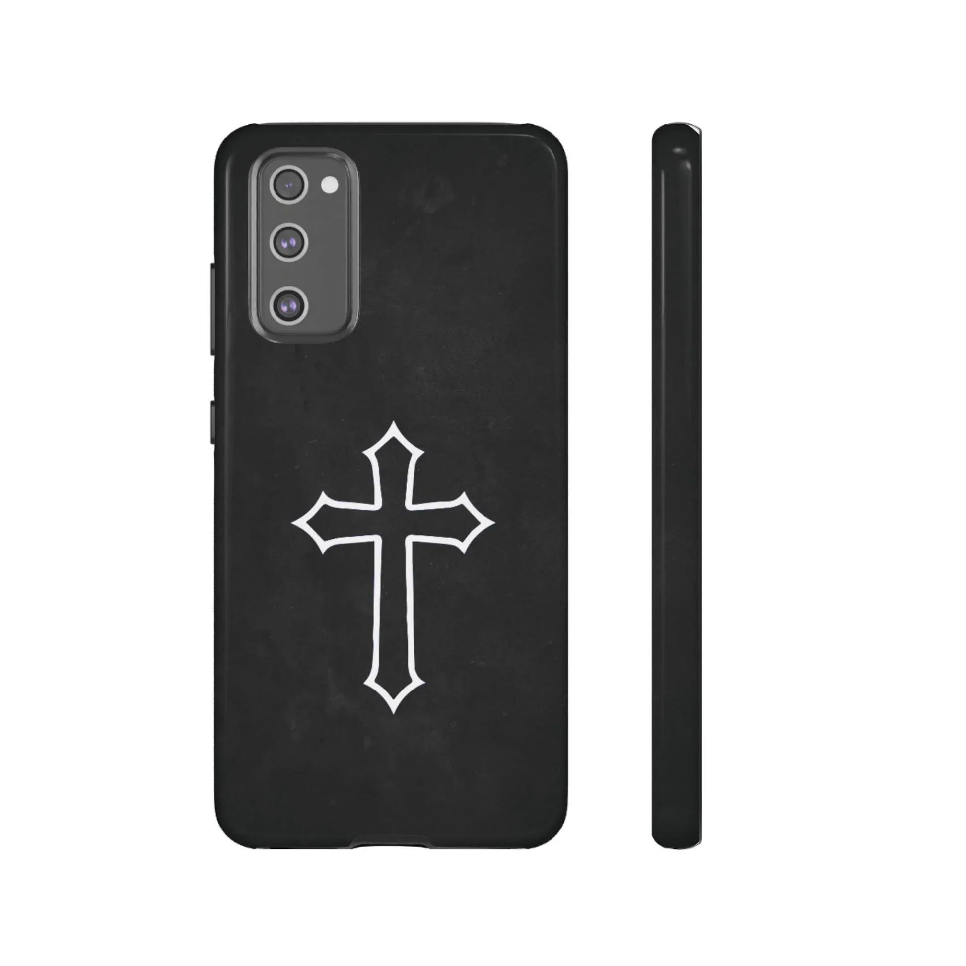 Black Christian Cross Phone Case - Glossy Edition - Sheep Of Jesus