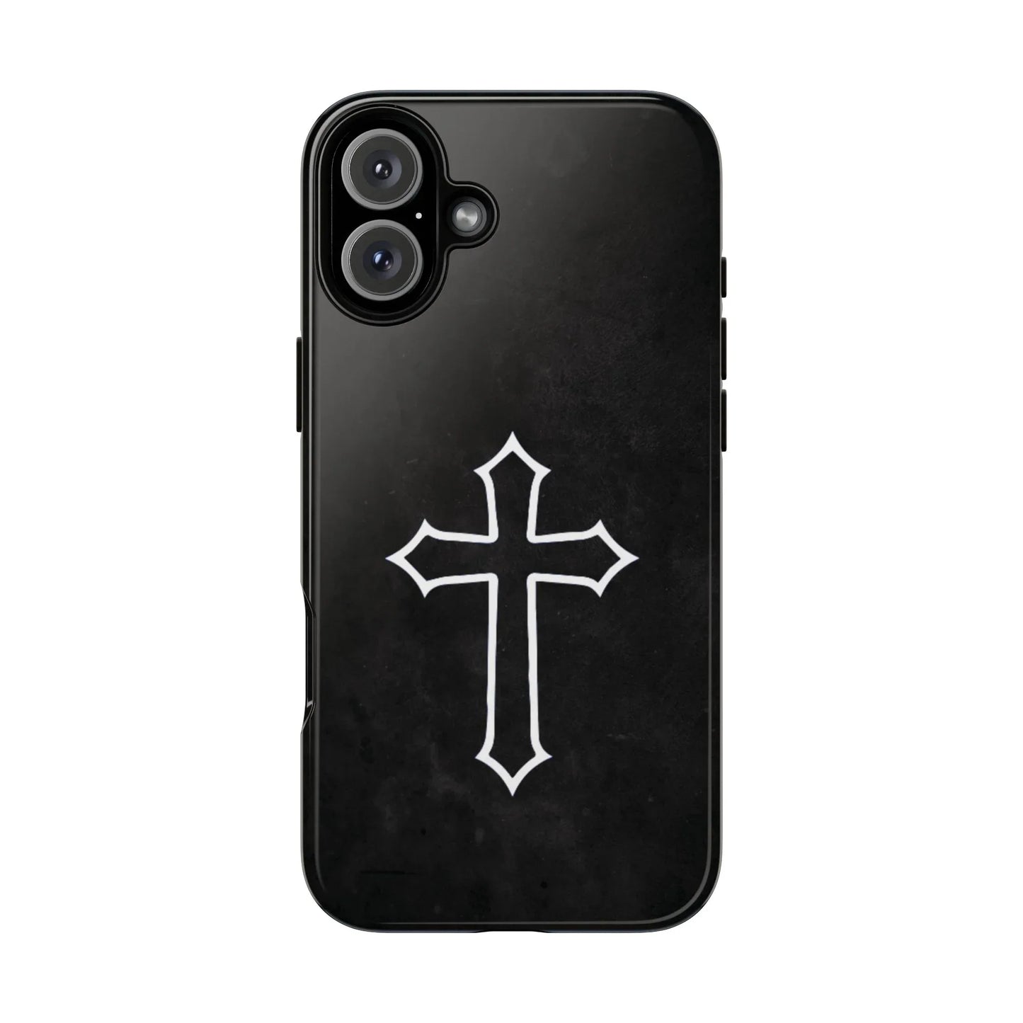 Black Christian Cross Phone Case - Glossy Edition - Sheep Of Jesus