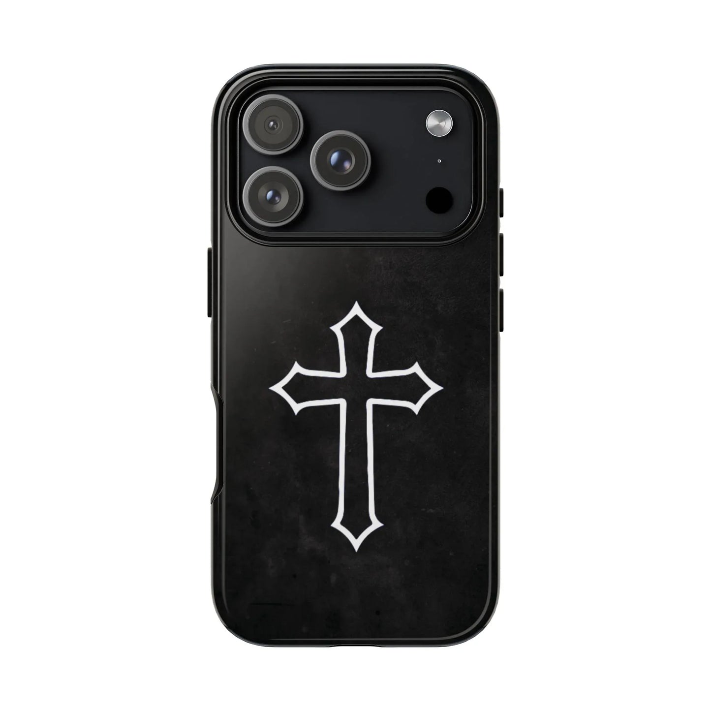 Black Christian Cross Phone Case - Glossy Edition - Sheep Of Jesus