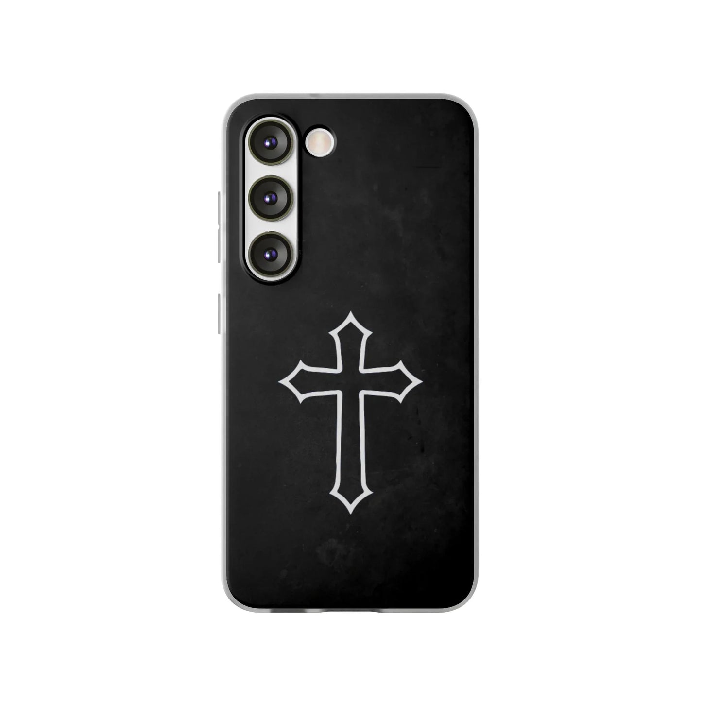 Black Christian Cross Phone Case - Flexible Edition - Sheep Of Jesus