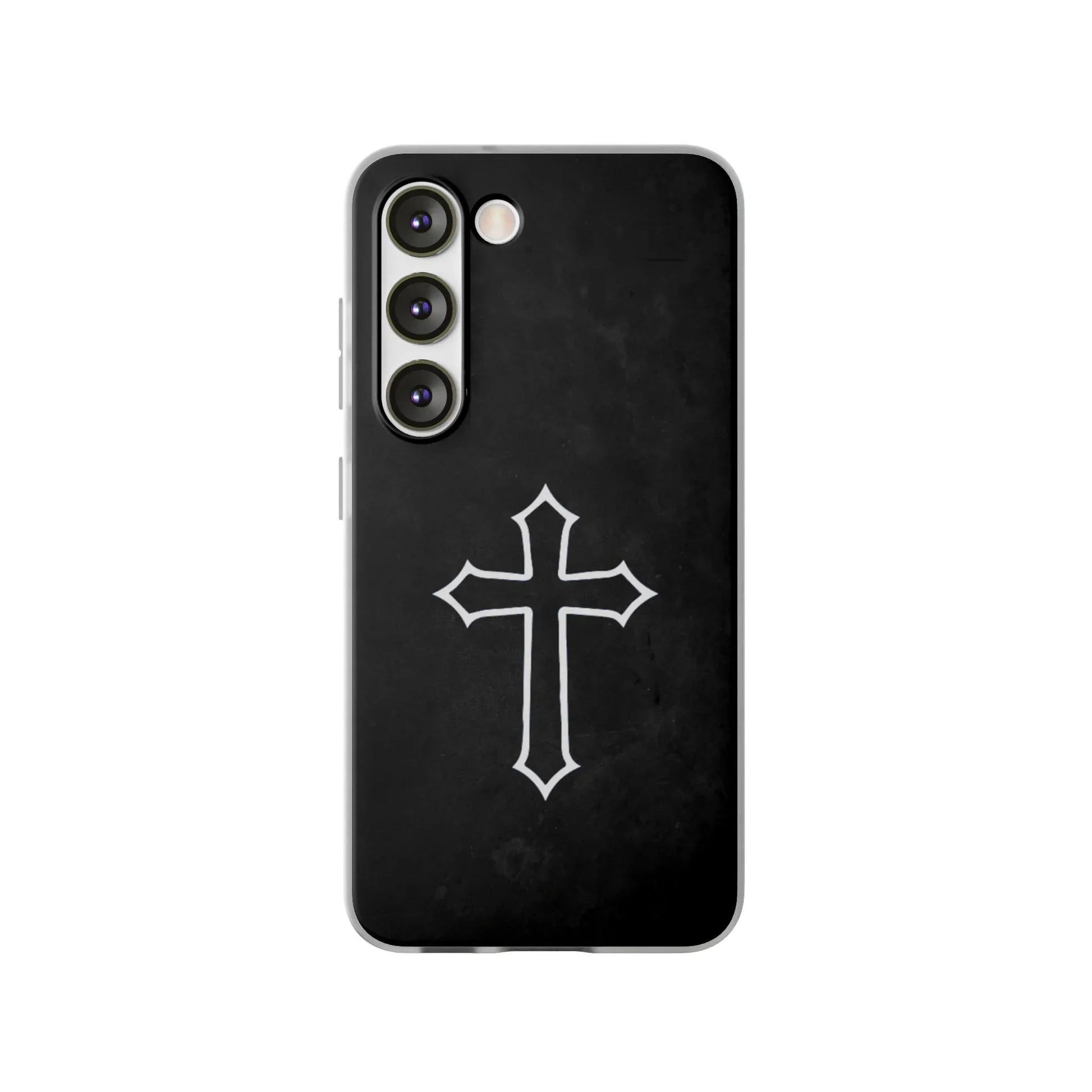 Black Christian Cross Phone Case - Flexible Edition - Sheep Of Jesus
