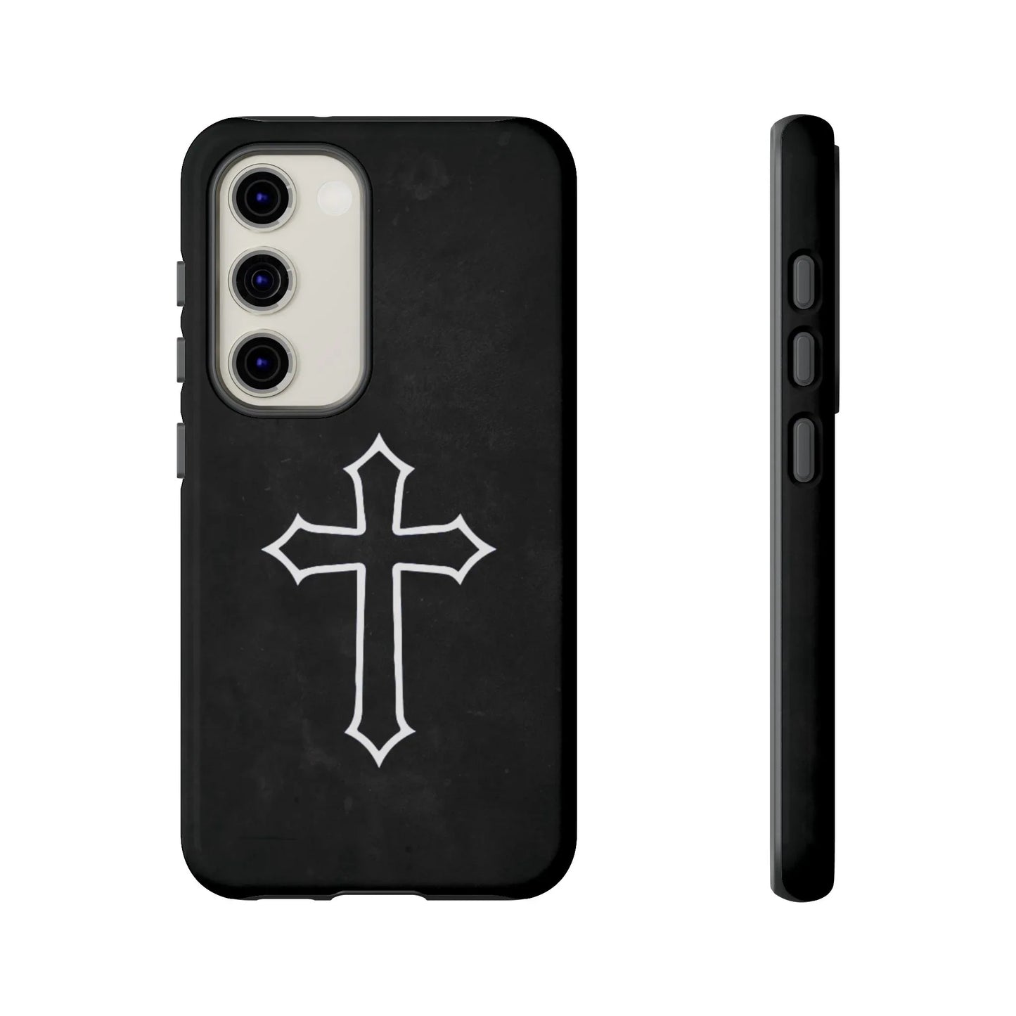 Black Christian Cross Phone Case - Glossy Edition - Sheep Of Jesus