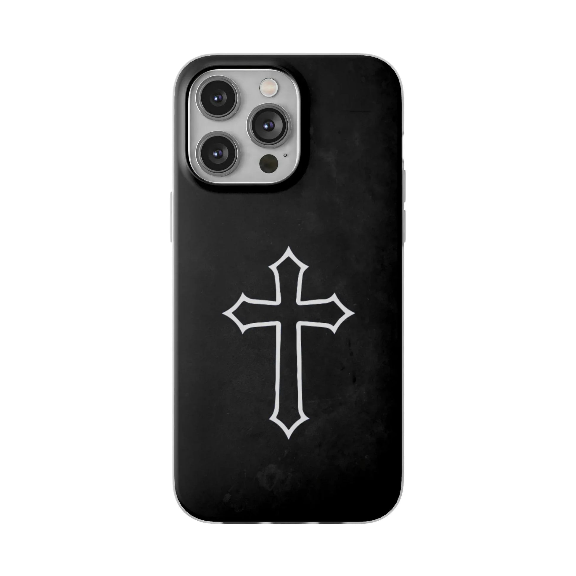Black Christian Cross Phone Case - Flexible Edition - Sheep Of Jesus