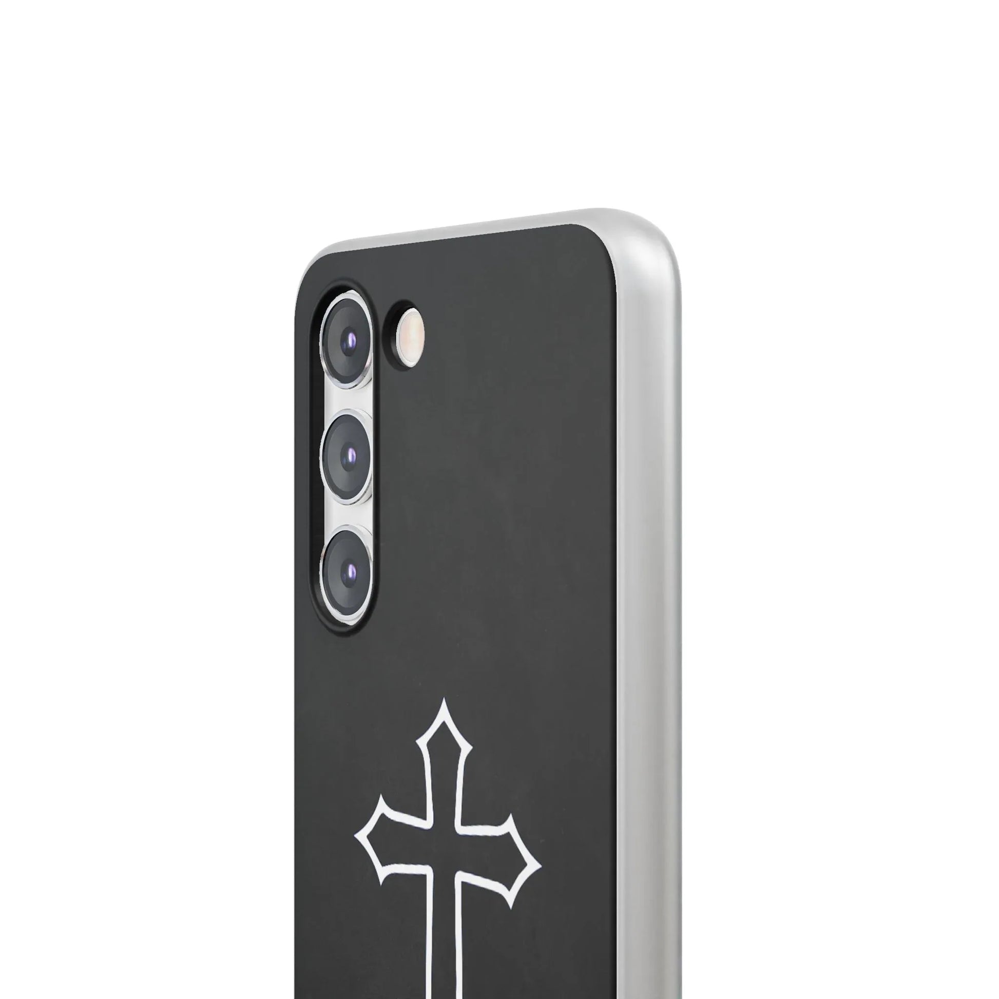 Black Christian Cross Phone Case - Flexible Edition - Sheep Of Jesus
