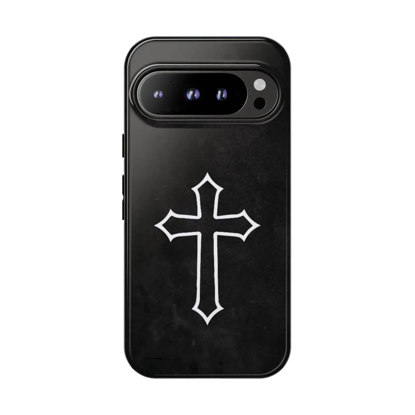 Black Christian Cross Phone Case - Glossy Edition - Sheep Of Jesus