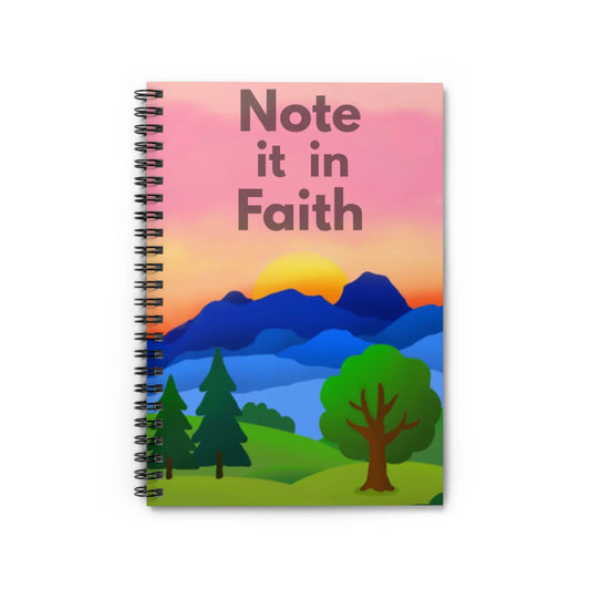 "Note It in Faith" Ruled Journal with Sunrise Landscape - Sheep Of Jesus