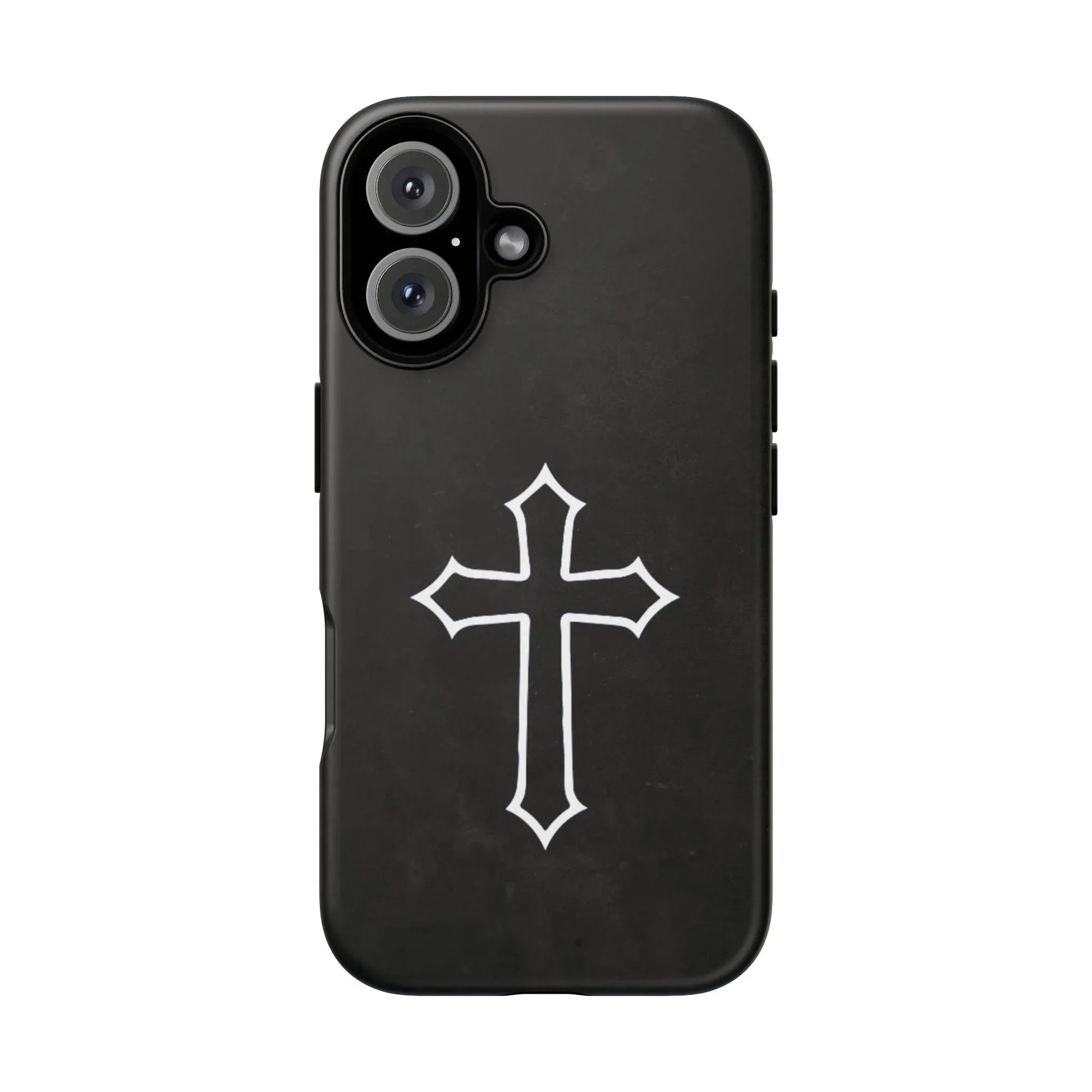 Black Christian Cross Phone Case - Matte Edition - Sheep Of Jesus