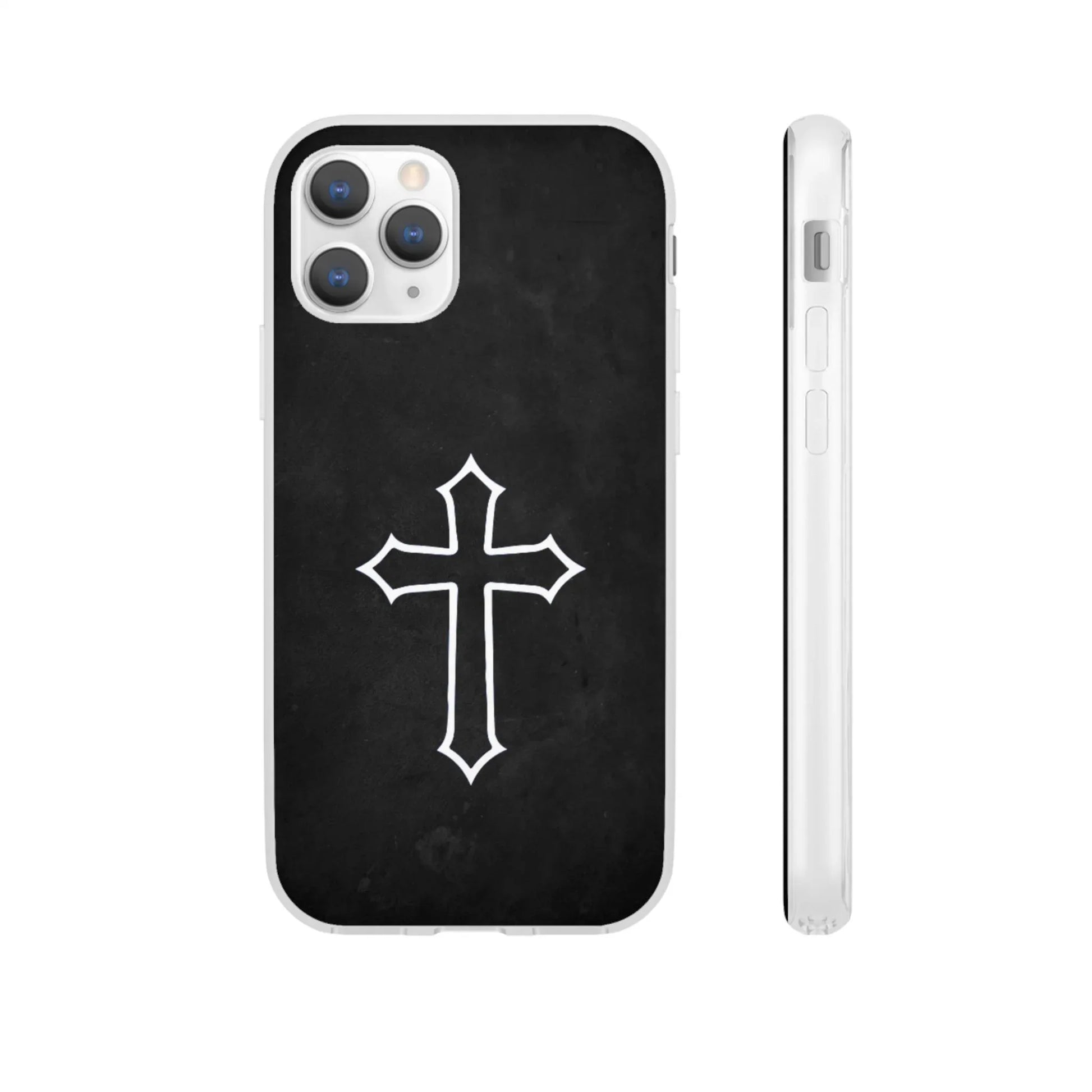 Black Christian Cross Phone Case - Flexible Edition - Sheep Of Jesus