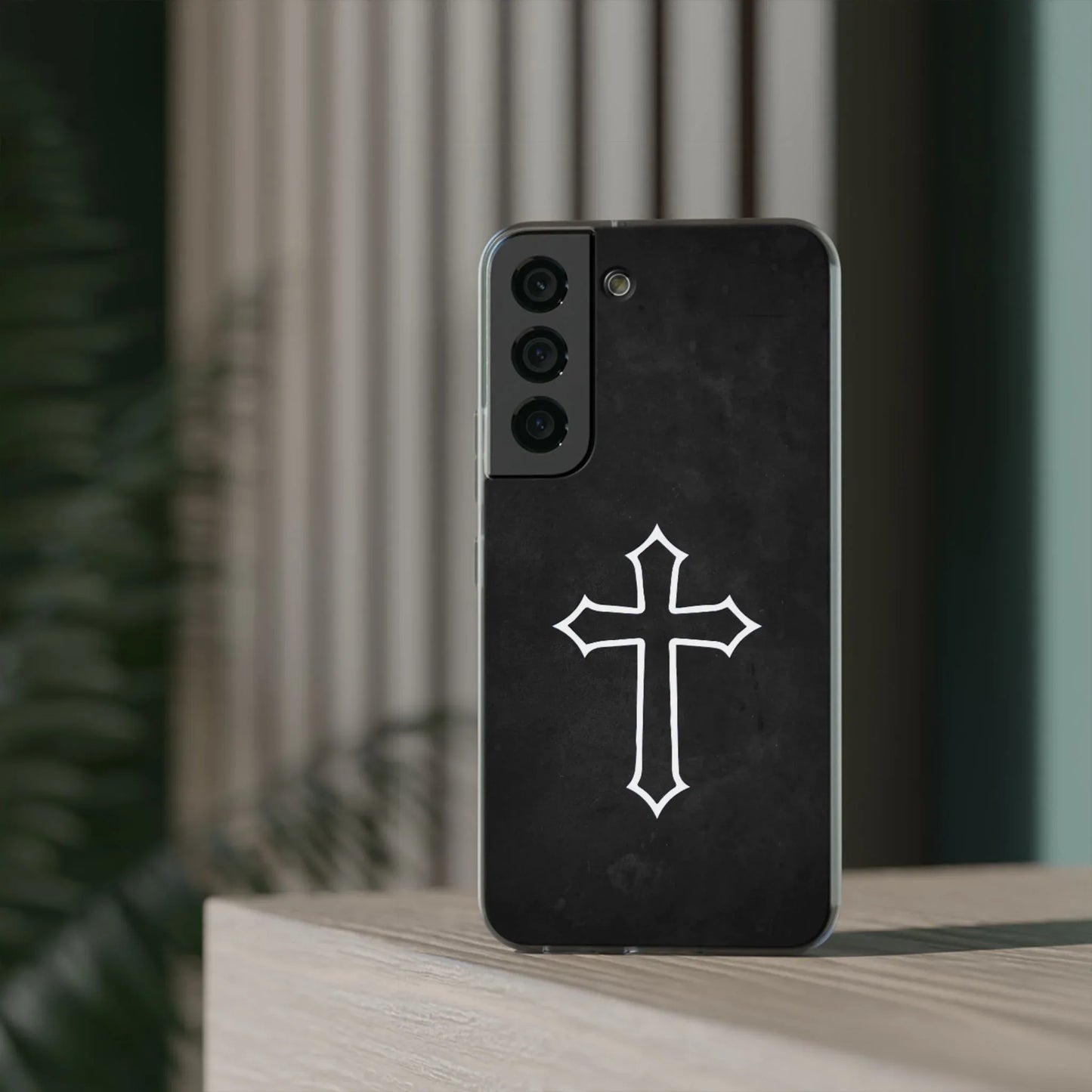 Black Christian Cross Phone Case - Flexible Edition - Sheep Of Jesus