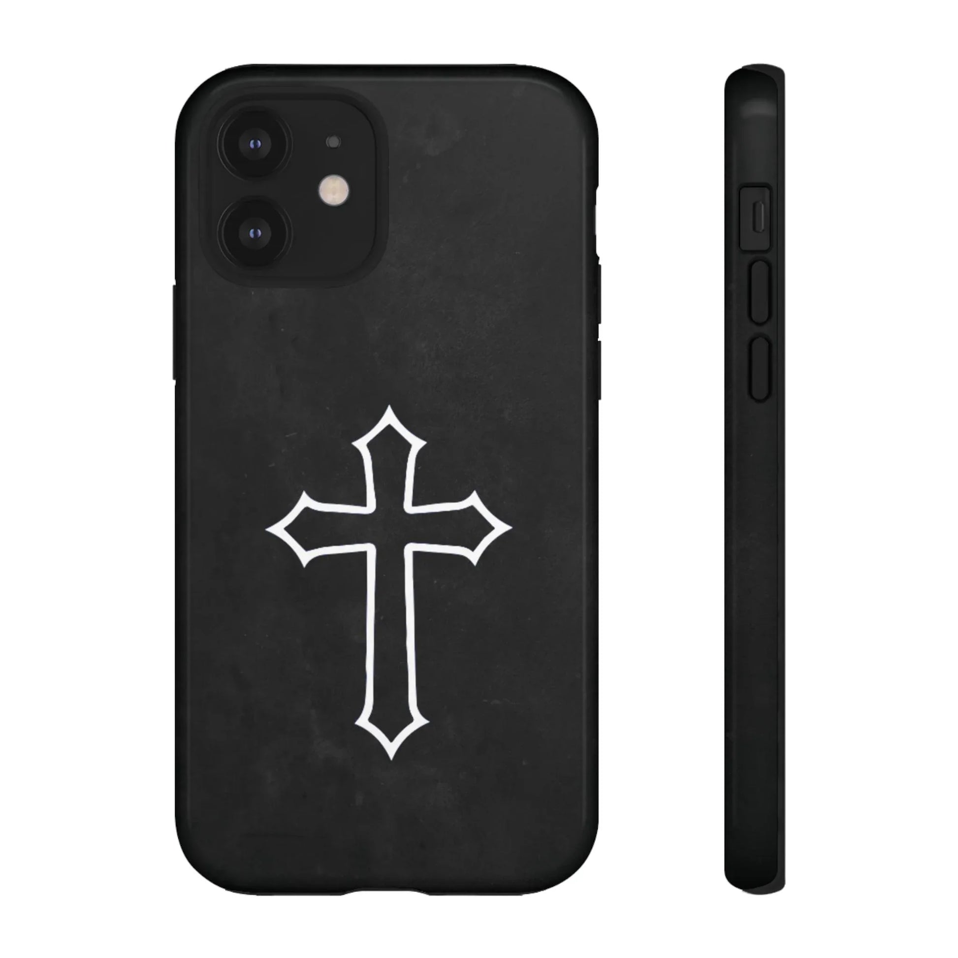 Black Christian Cross Phone Case - Glossy Edition - Sheep Of Jesus