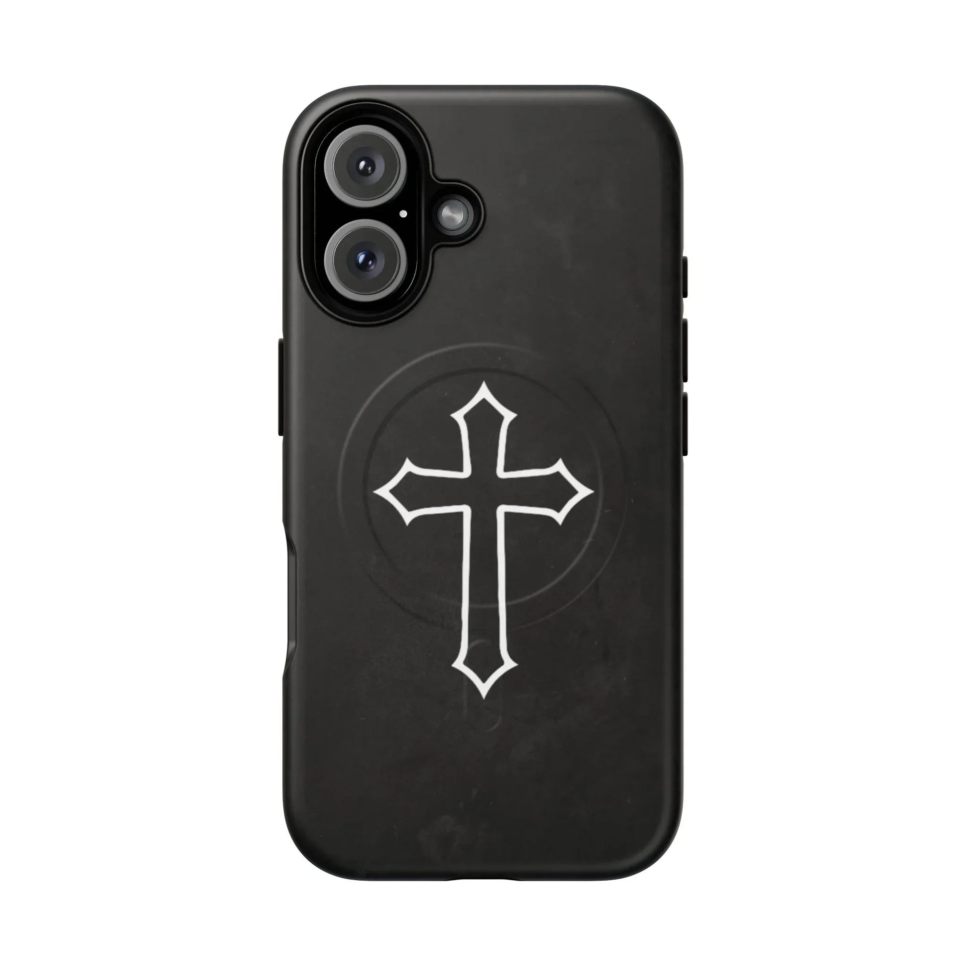 Black Christian Cross Phone Case - Matte/Glossy Edition + Magnetic - Sheep Of Jesus