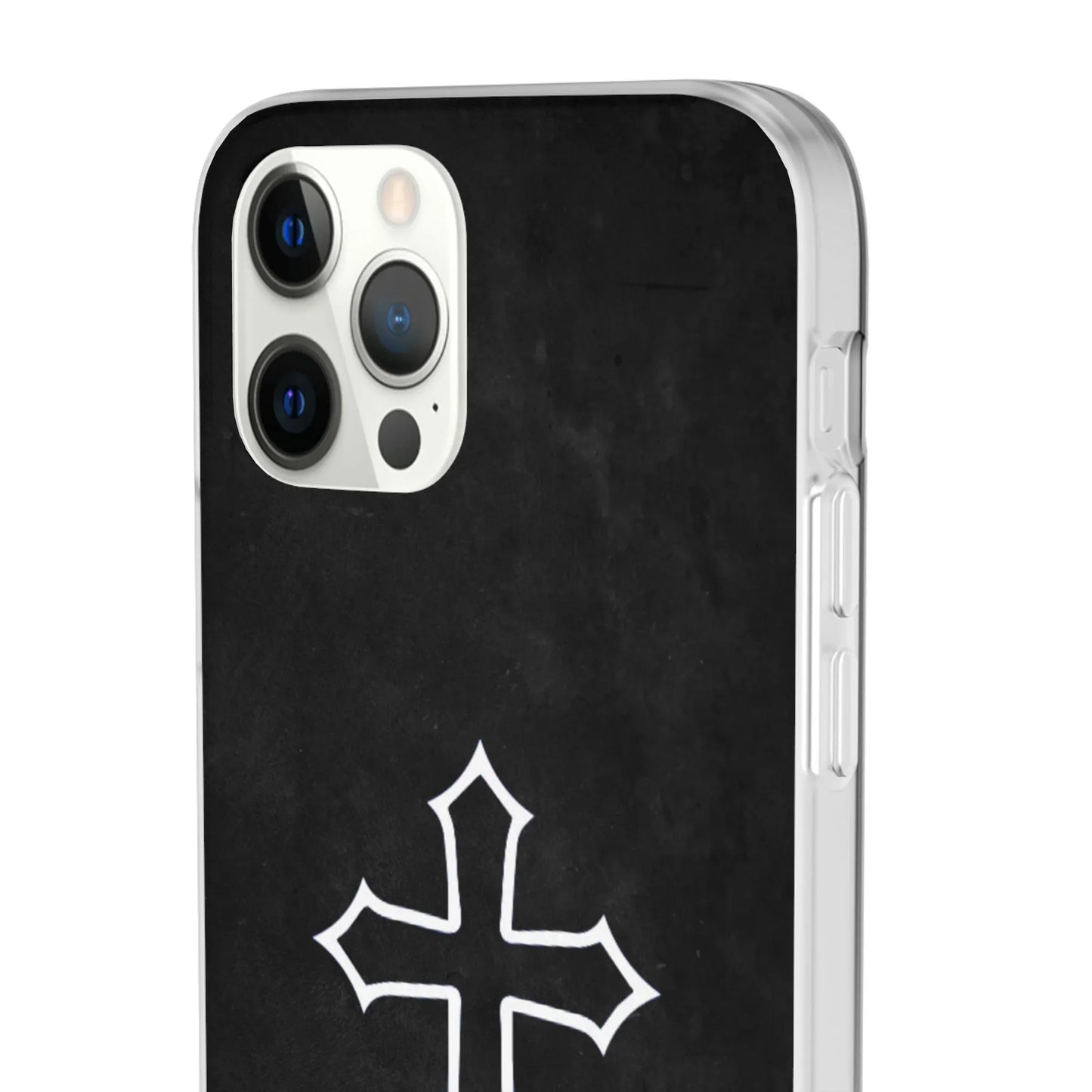 Black Christian Cross Phone Case - Flexible Edition - Sheep Of Jesus