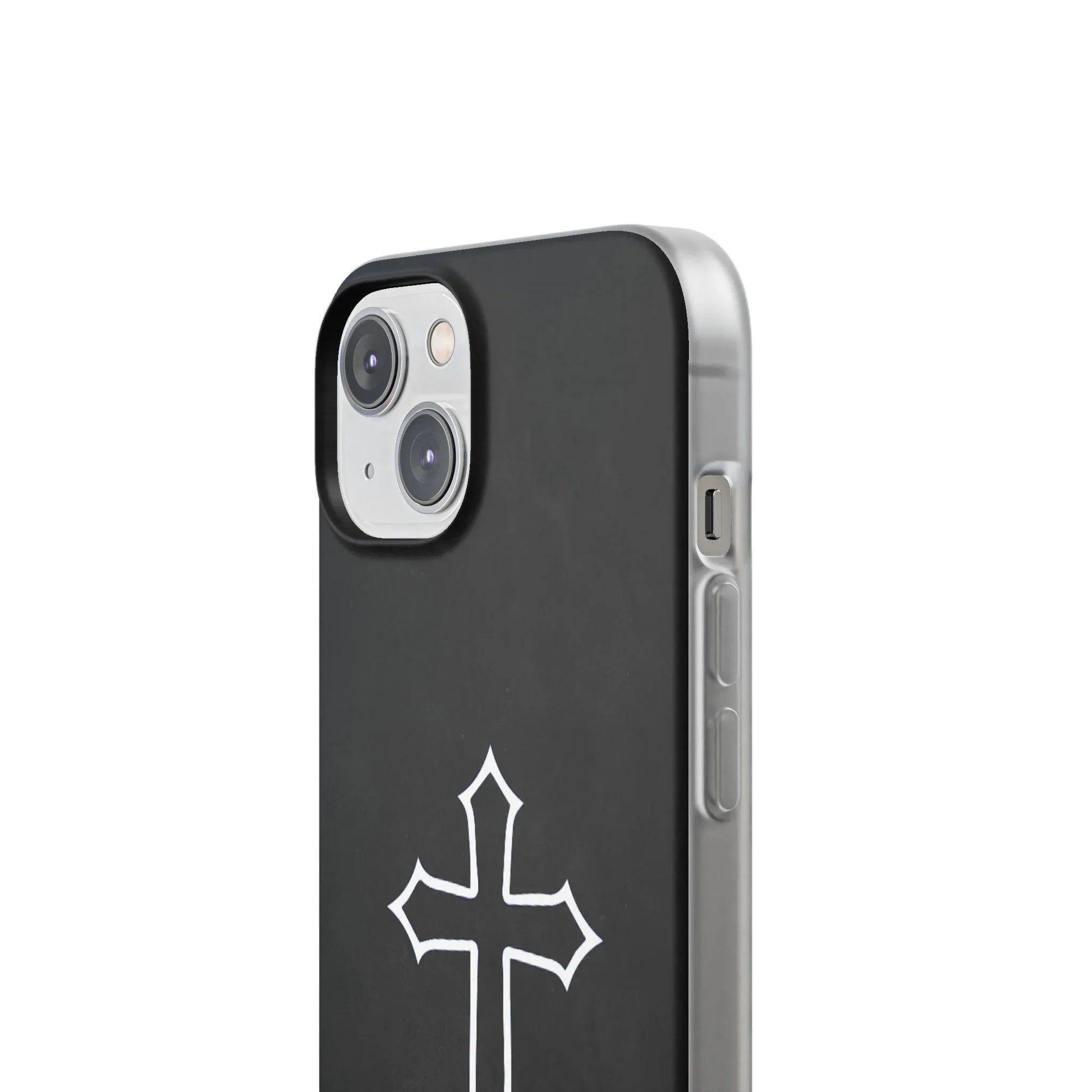 Black Christian Cross Phone Case - Flexible Edition - Sheep Of Jesus