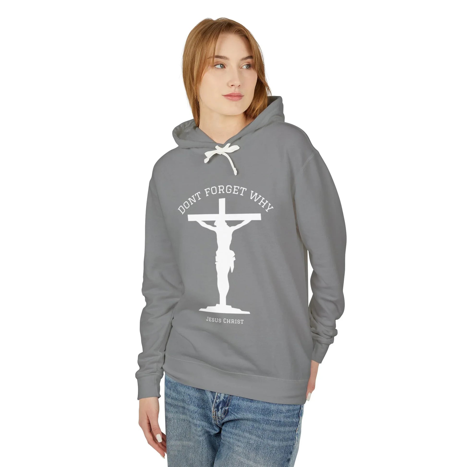 "Don't Forget Why", Faith-Inspired Lightweight Hoodie - Sheep Of Jesus