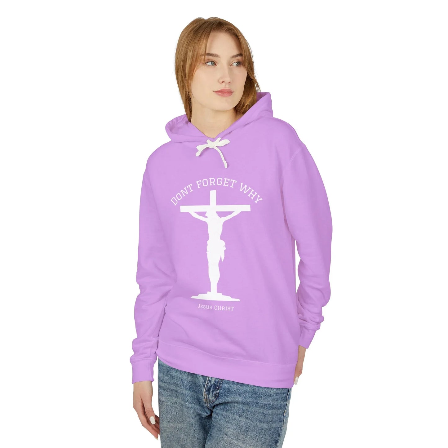 "Don't Forget Why", Faith-Inspired Lightweight Hoodie - Sheep Of Jesus