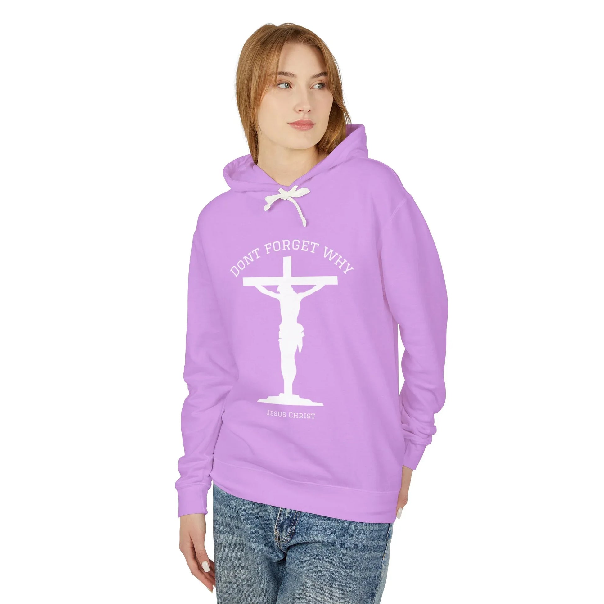 "Don't Forget Why", Faith-Inspired Lightweight Hoodie - Sheep Of Jesus