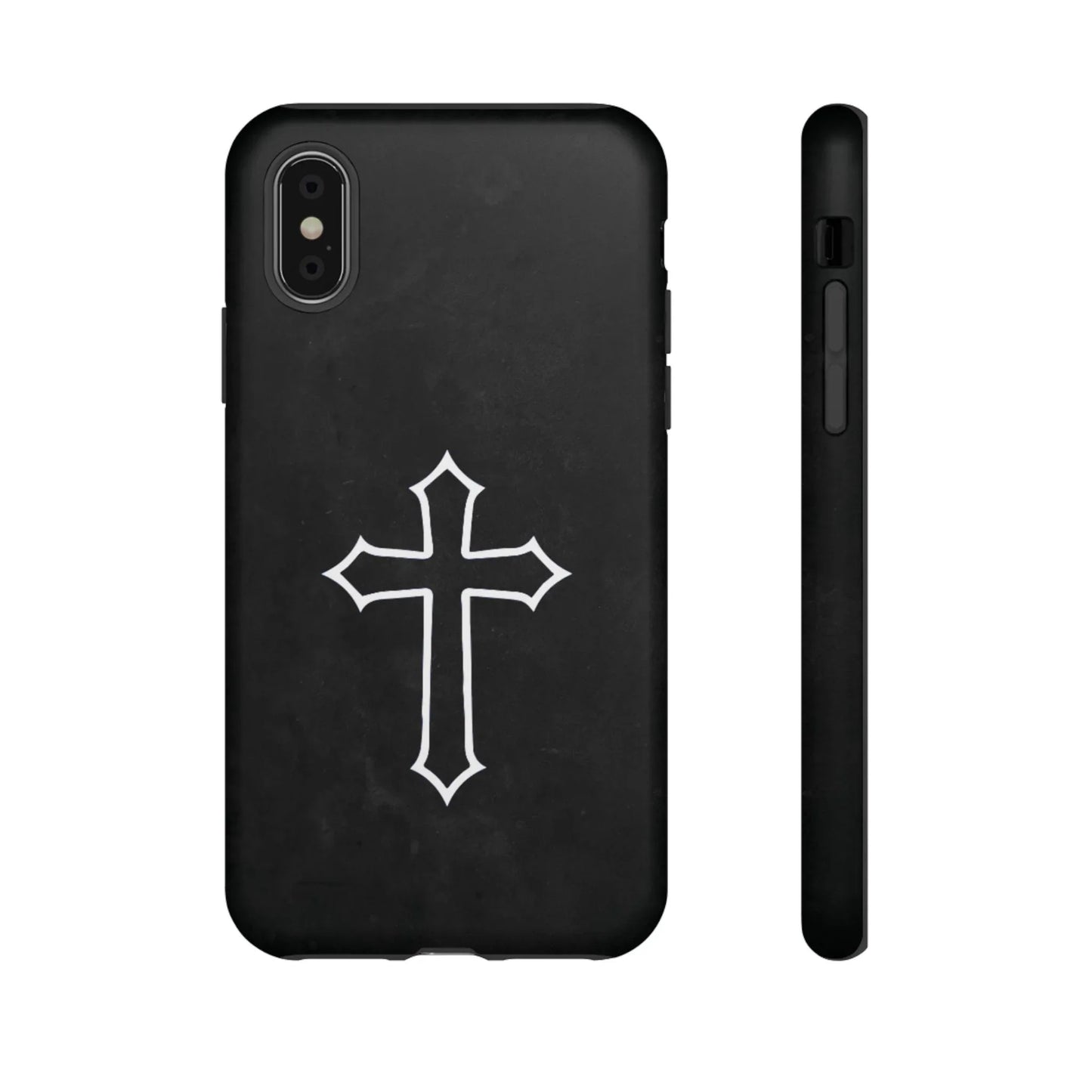 Black Christian Cross Phone Case - Matte Edition - Sheep Of Jesus
