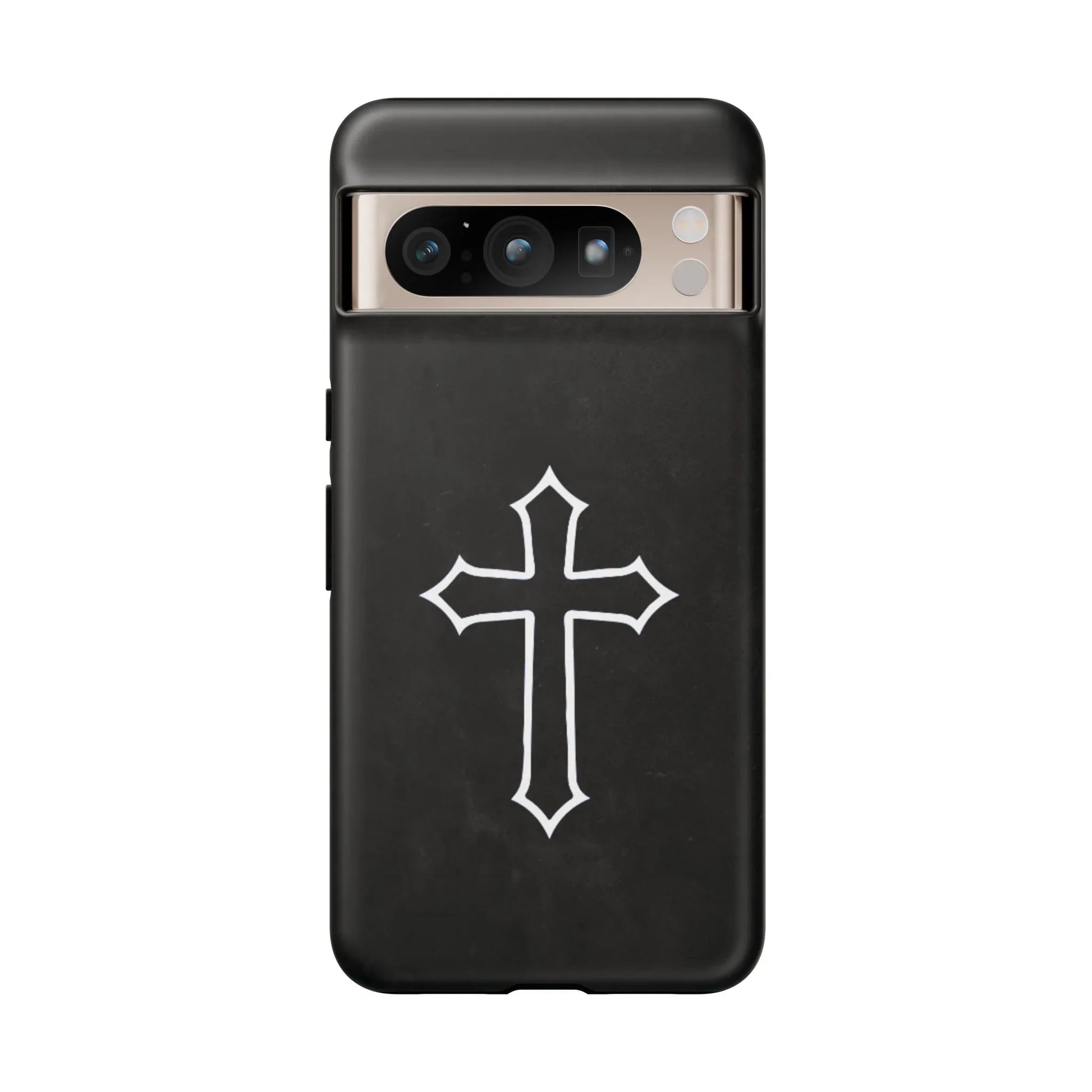 Black Christian Cross Phone Case - Matte Edition - Sheep Of Jesus