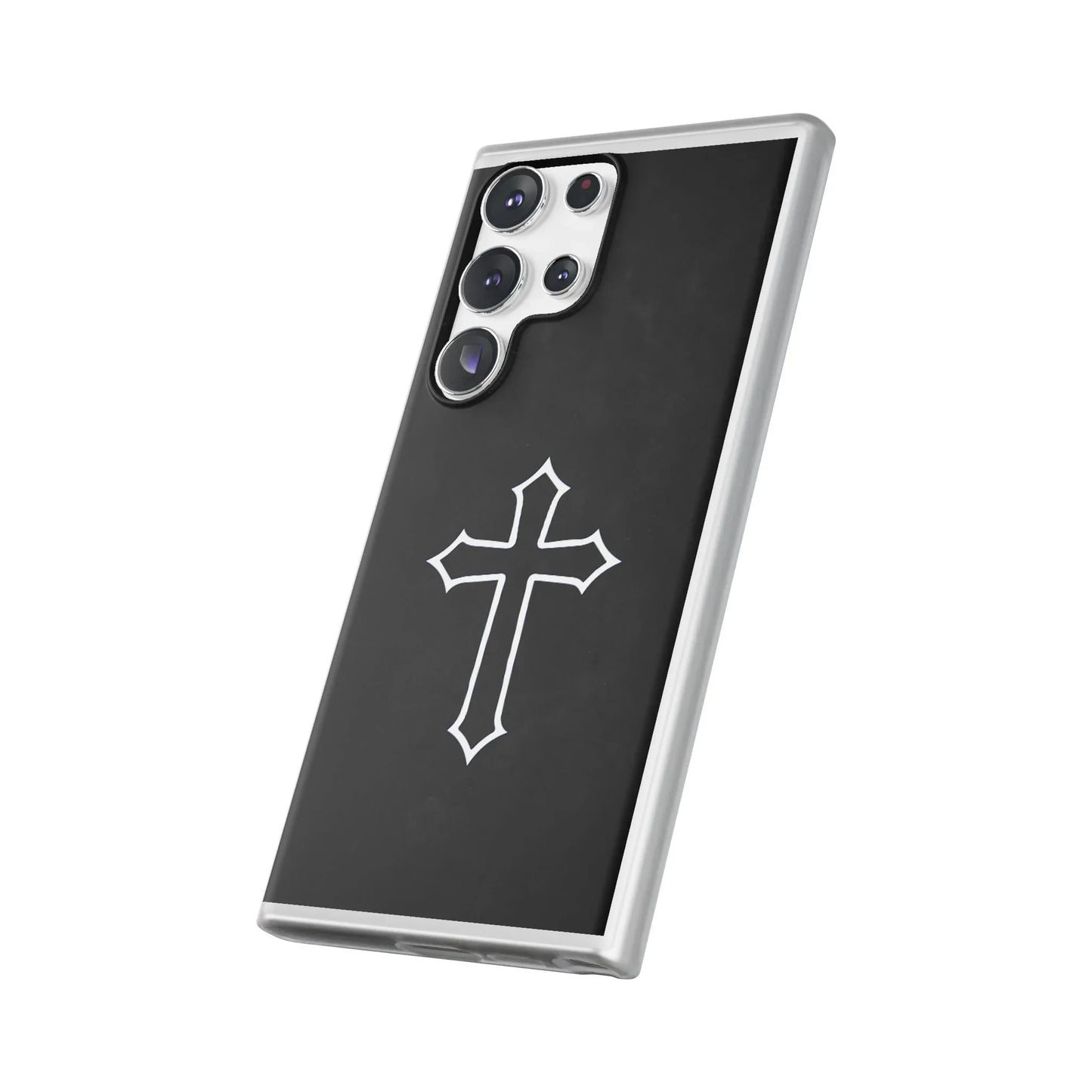 Black Christian Cross Phone Case - Flexible Edition - Sheep Of Jesus