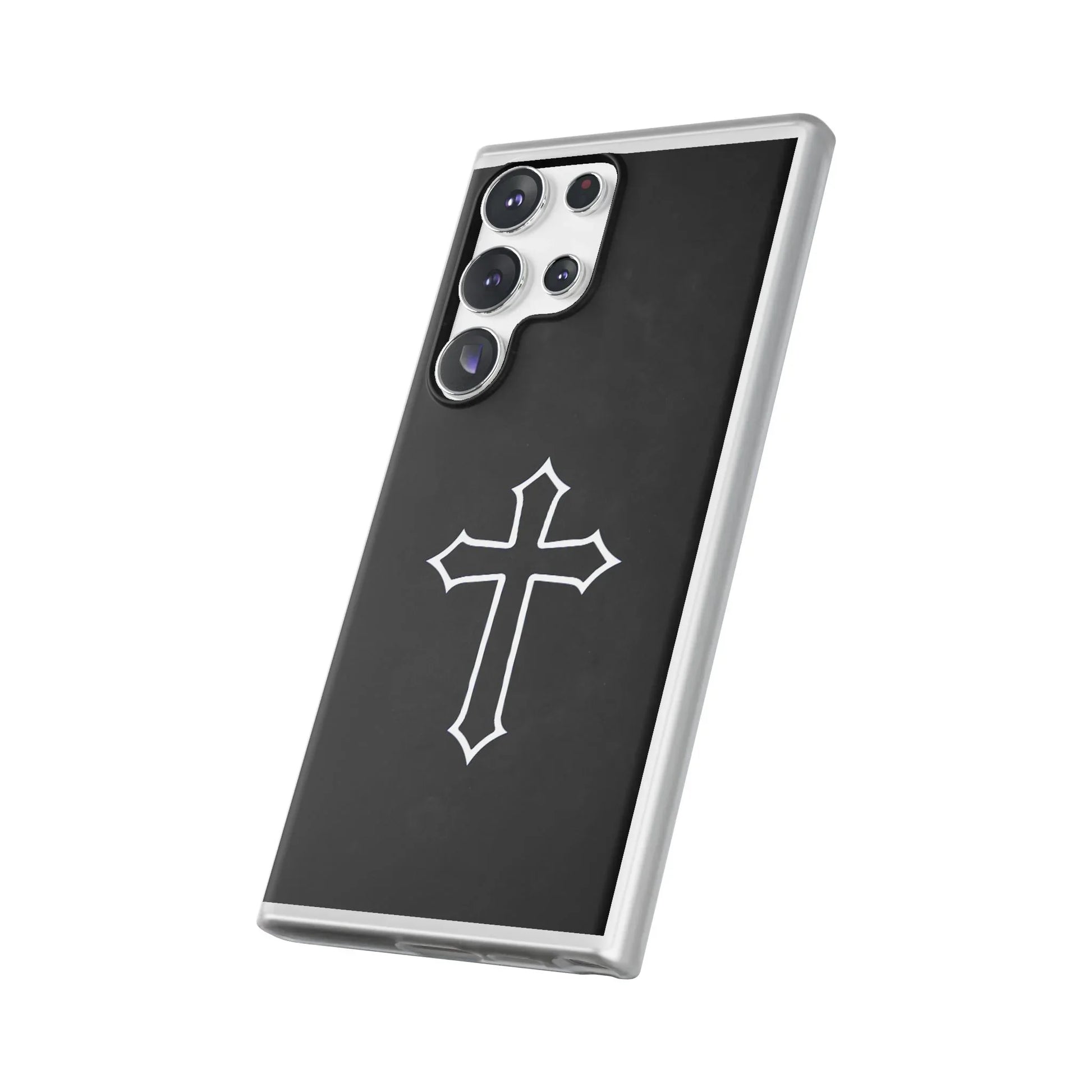 Black Christian Cross Phone Case - Flexible Edition - Sheep Of Jesus