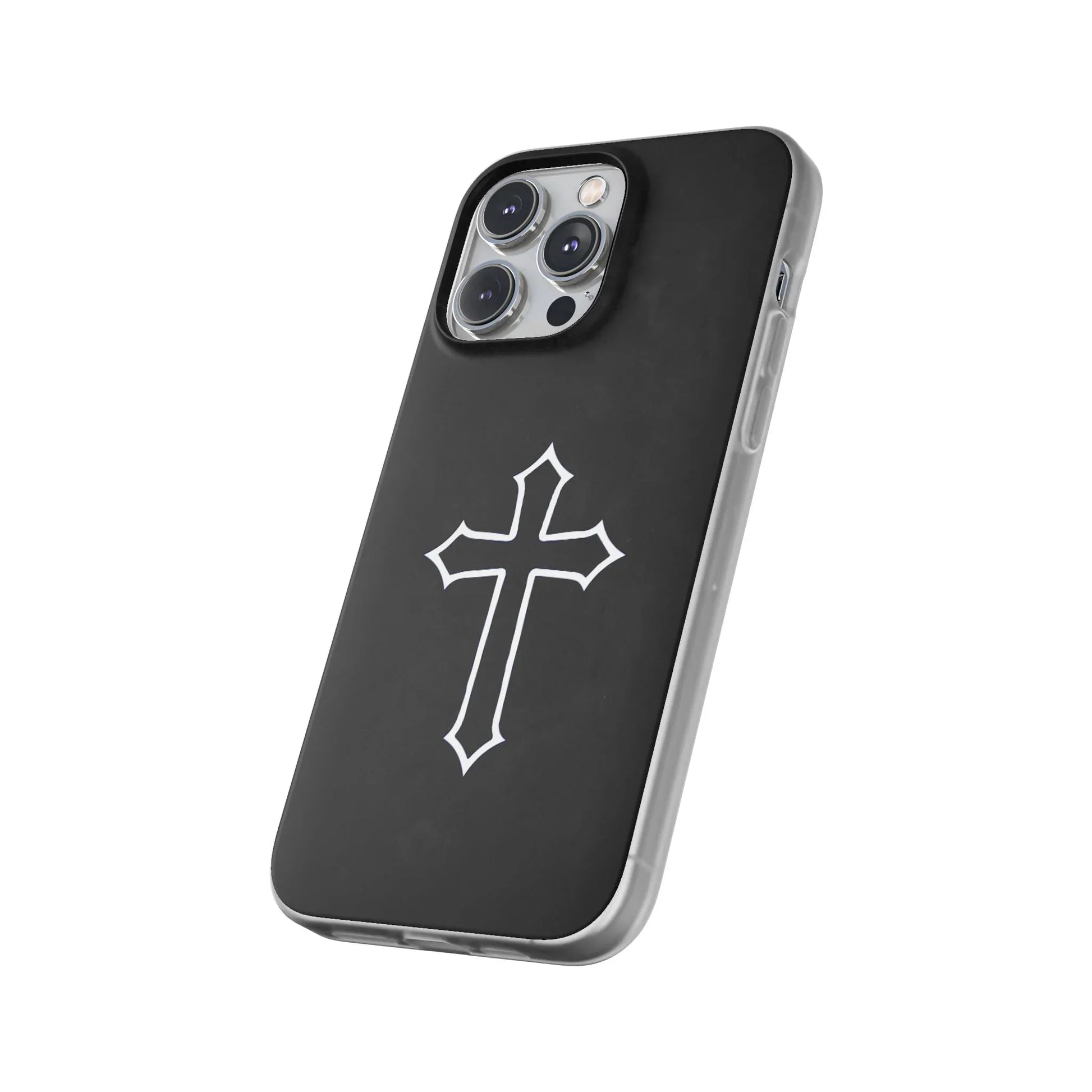 Black Christian Cross Phone Case - Flexible Edition - Sheep Of Jesus