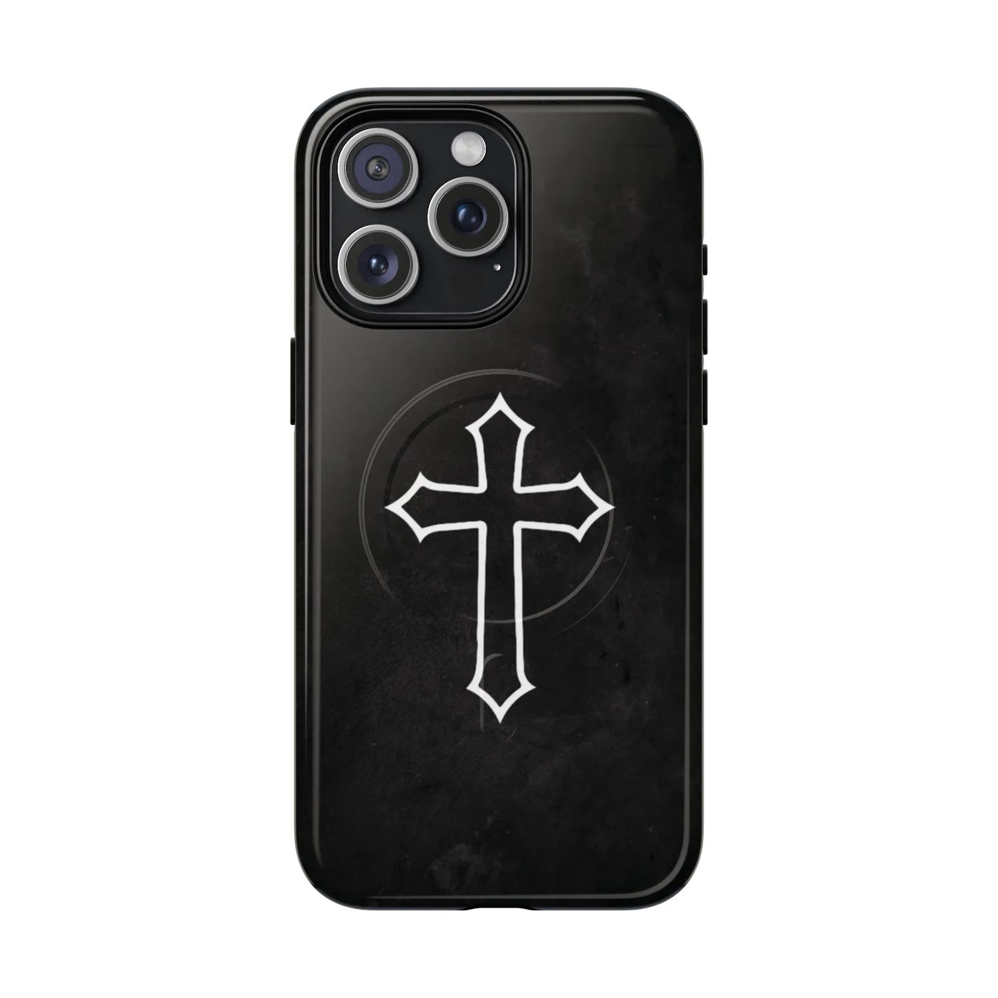 Black Christian Cross Phone Case - Matte/Glossy Edition + Magnetic - Sheep Of Jesus