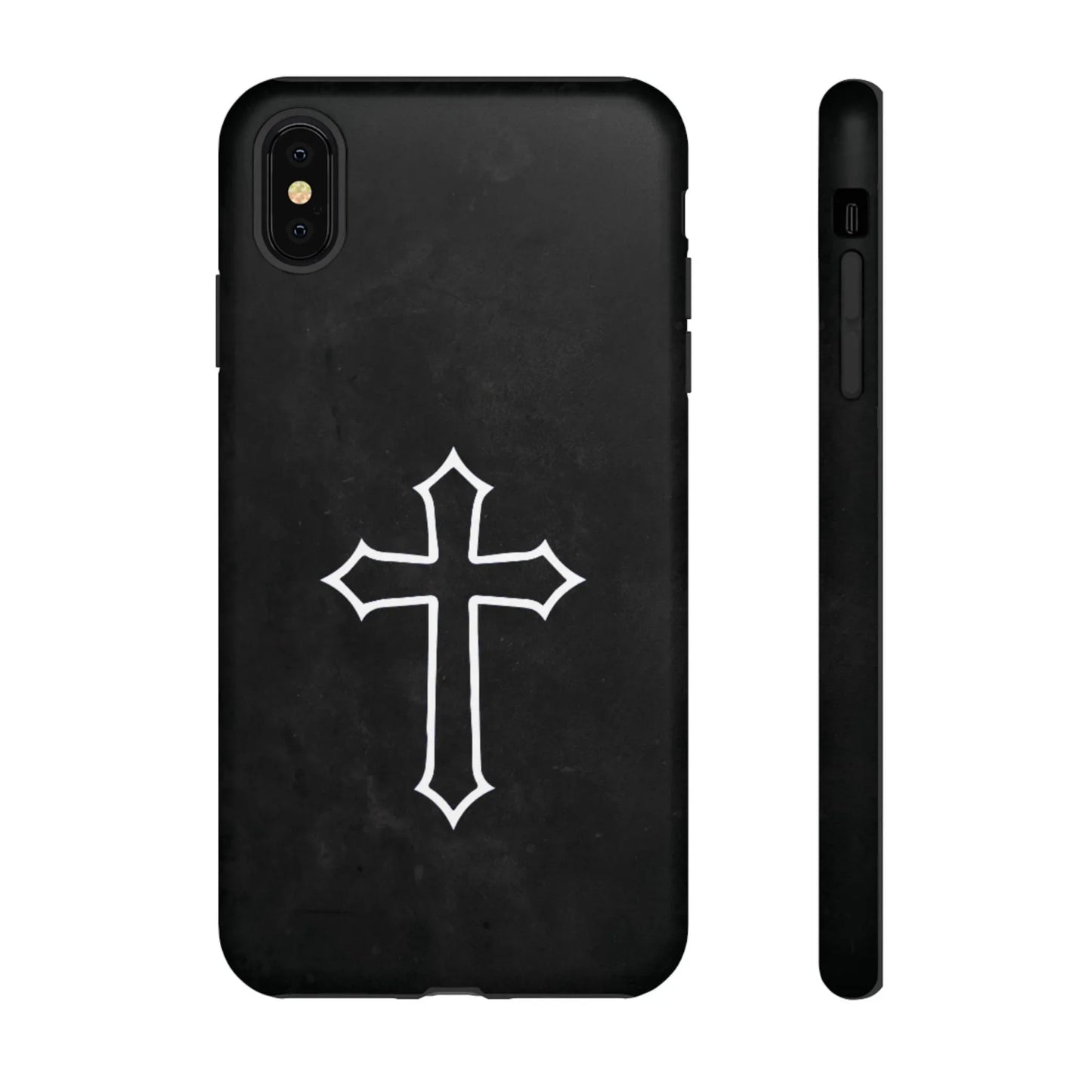 Black Christian Cross Phone Case - Matte Edition - Sheep Of Jesus