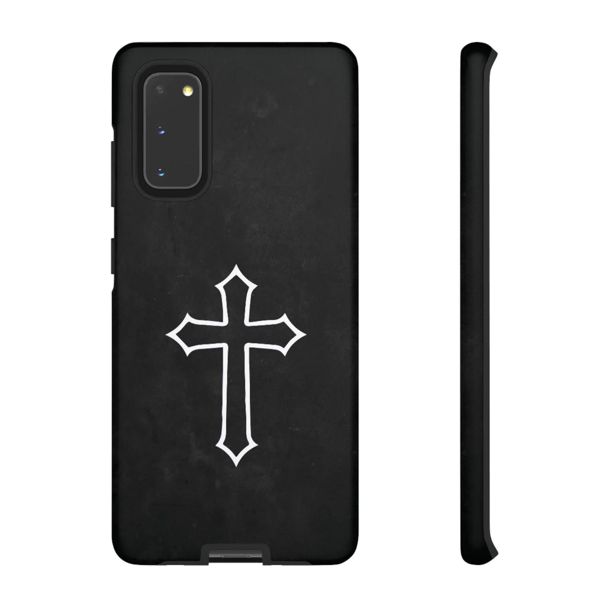 Black Christian Cross Phone Case - Matte Edition - Sheep Of Jesus