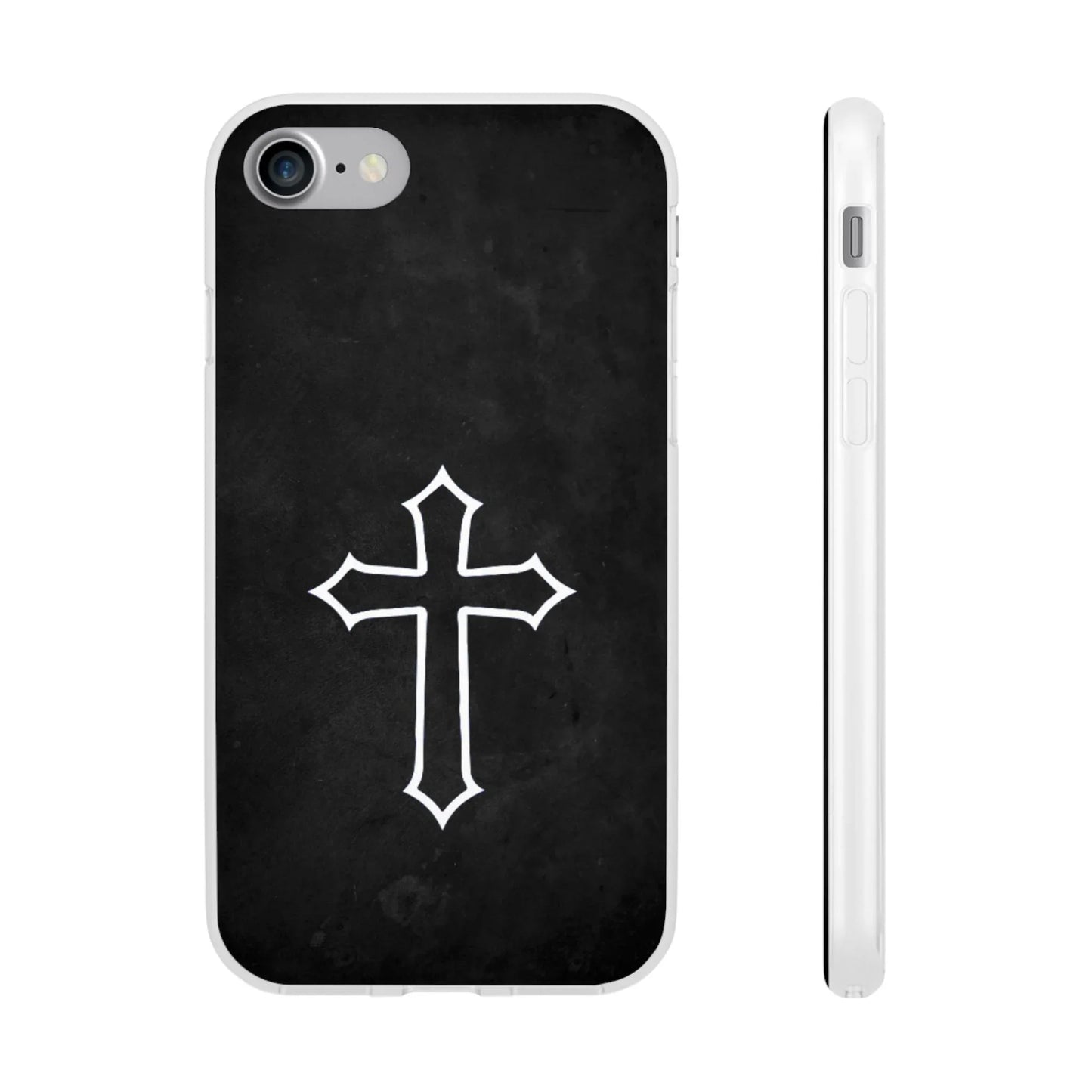Black Christian Cross Phone Case - Flexible Edition - Sheep Of Jesus