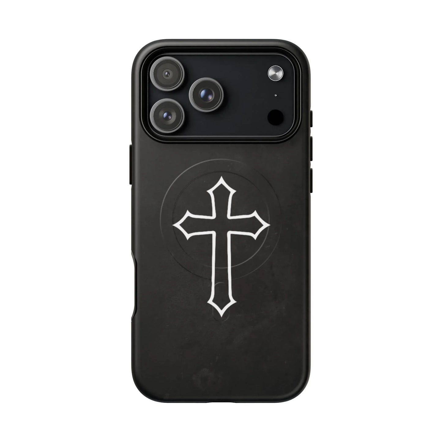 Black Christian Cross Phone Case - Matte/Glossy Edition + Magnetic - Sheep Of Jesus