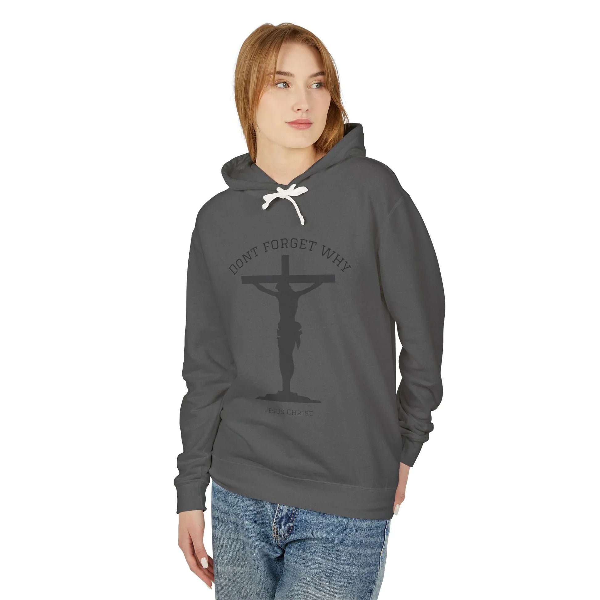 "Don't Forget Why", Faith-Inspired Lightweight Hoodie - Sheep Of Jesus