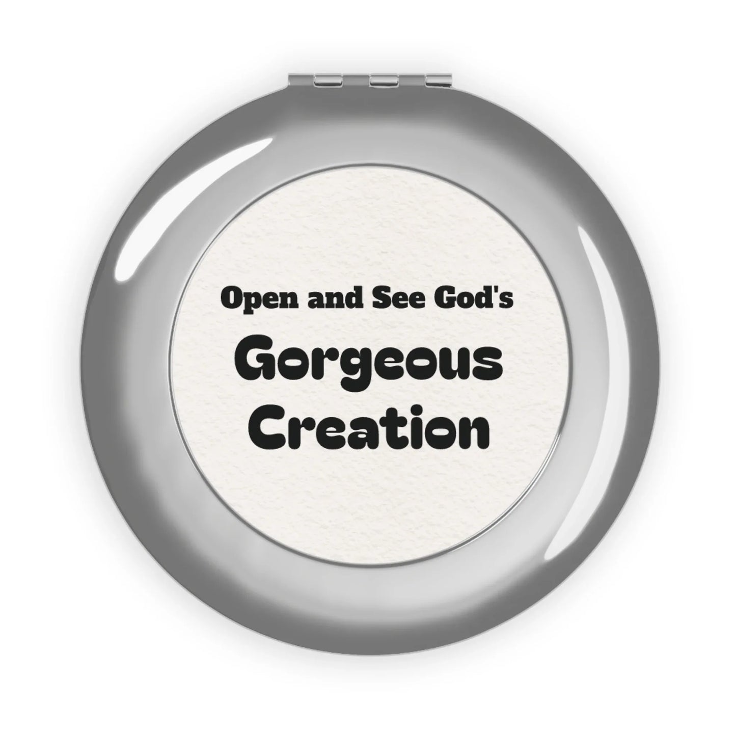 Compact Travel Mirror — "Open and See God's Gorgeous Creation" - Sheep Of Jesus