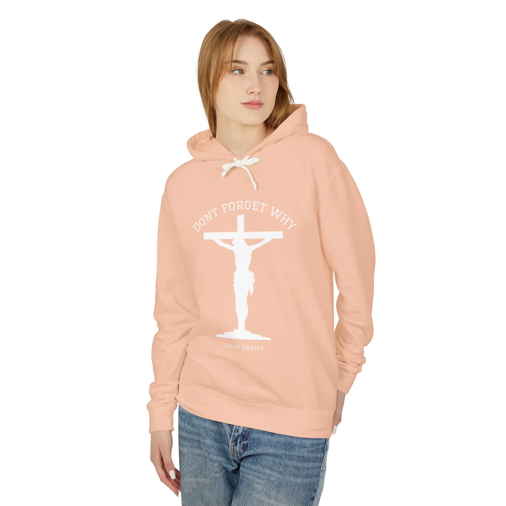 "Don't Forget Why", Faith-Inspired Lightweight Hoodie - Sheep Of Jesus