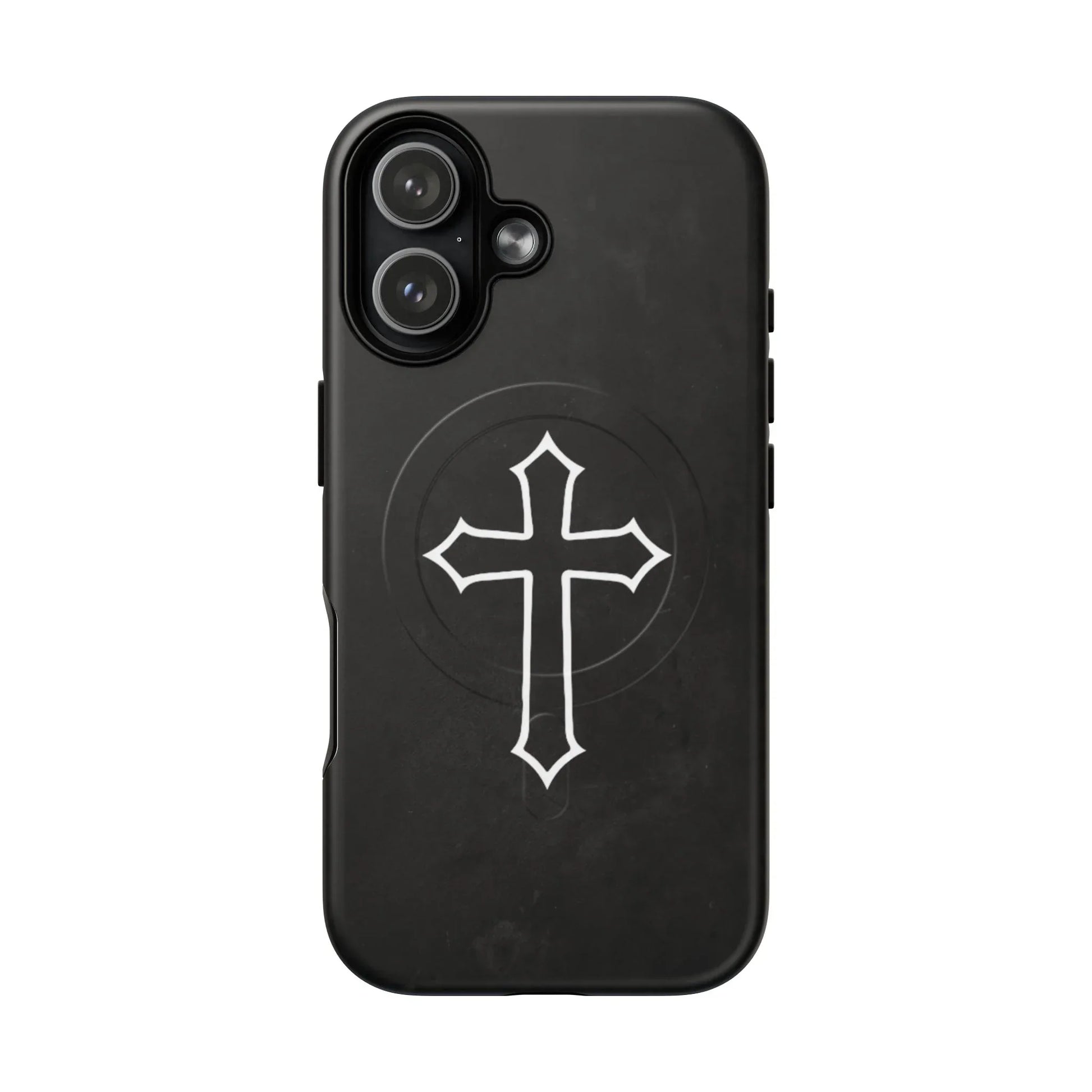 Black Christian Cross Phone Case - Matte/Glossy Edition + Magnetic - Sheep Of Jesus