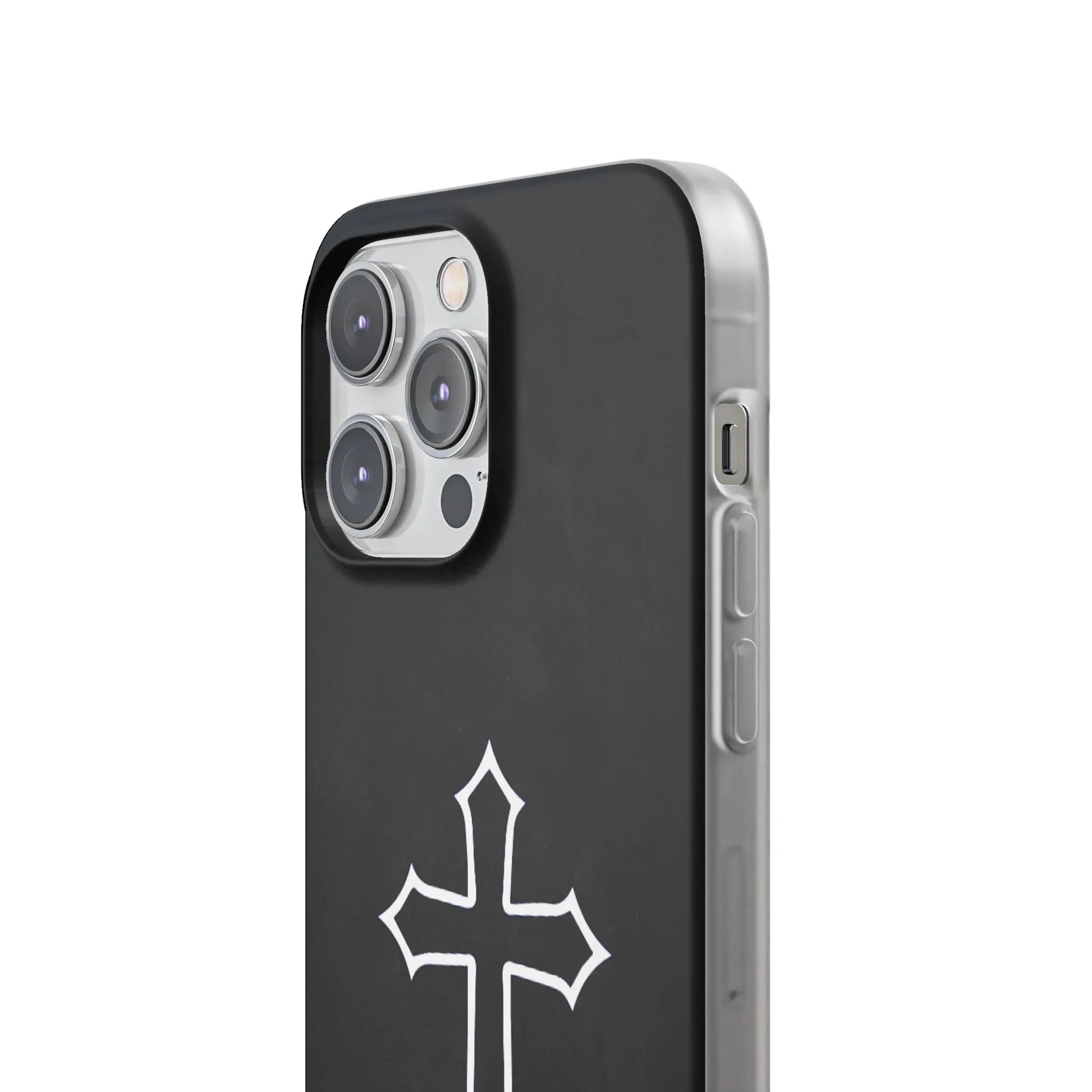 Black Christian Cross Phone Case - Flexible Edition - Sheep Of Jesus