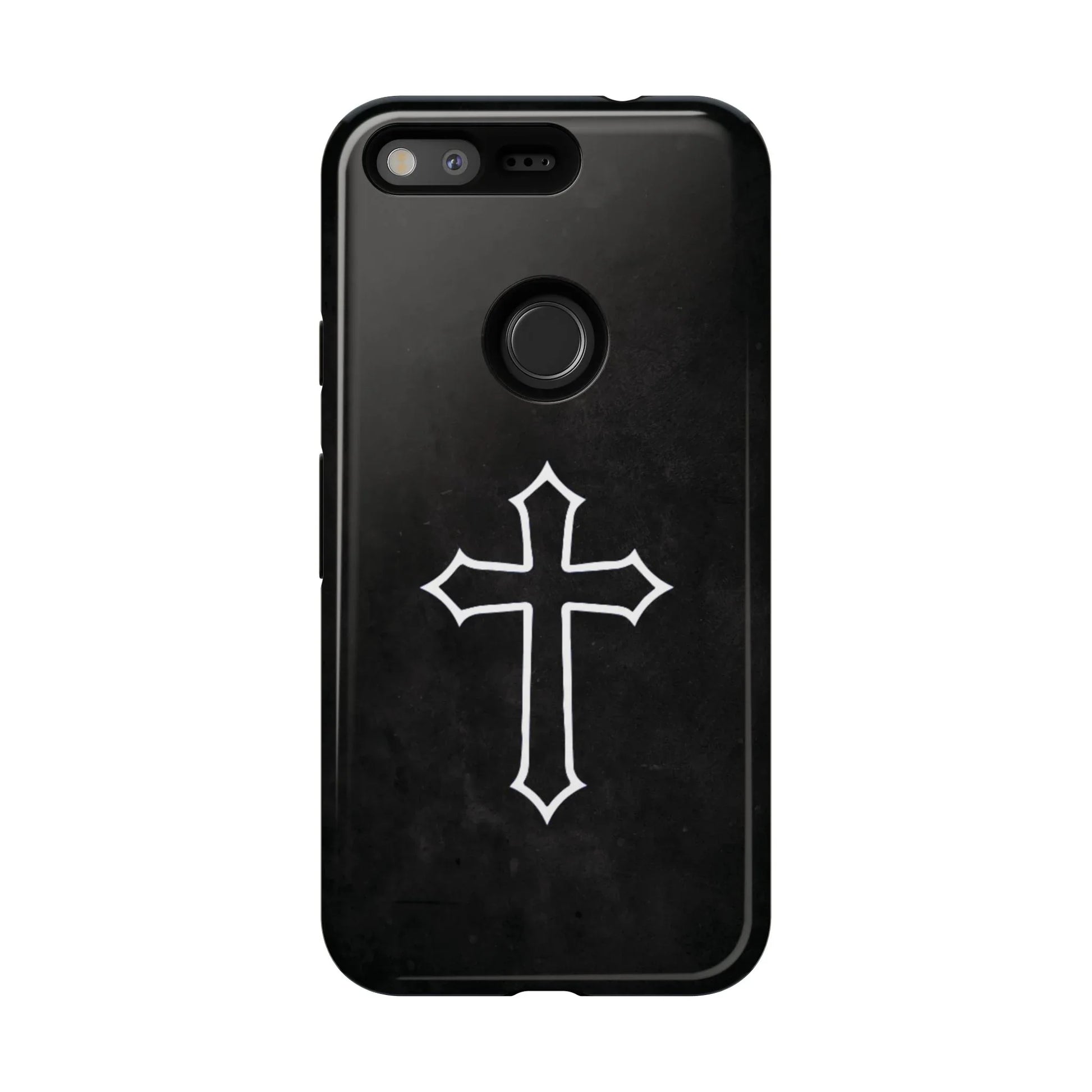 Black Christian Cross Phone Case - Glossy Edition - Sheep Of Jesus