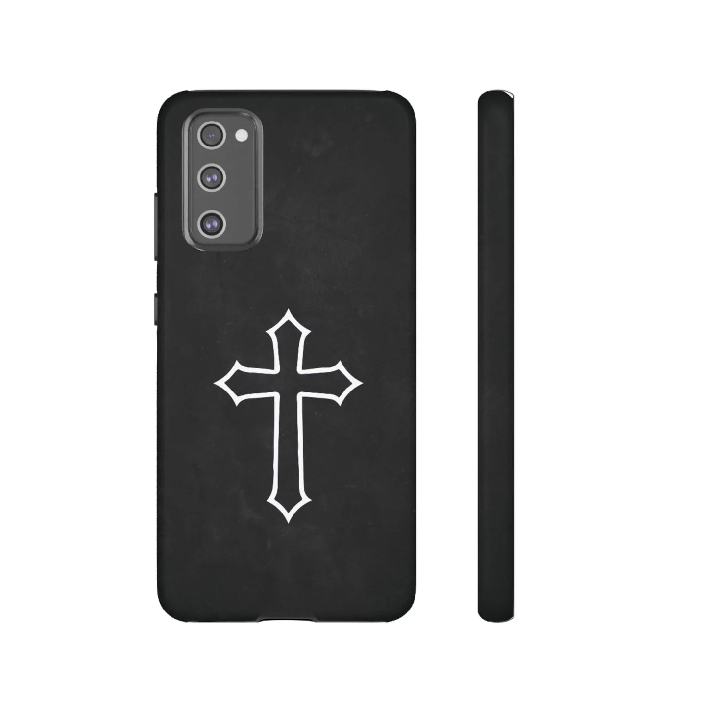 Black Christian Cross Phone Case - Matte Edition - Sheep Of Jesus