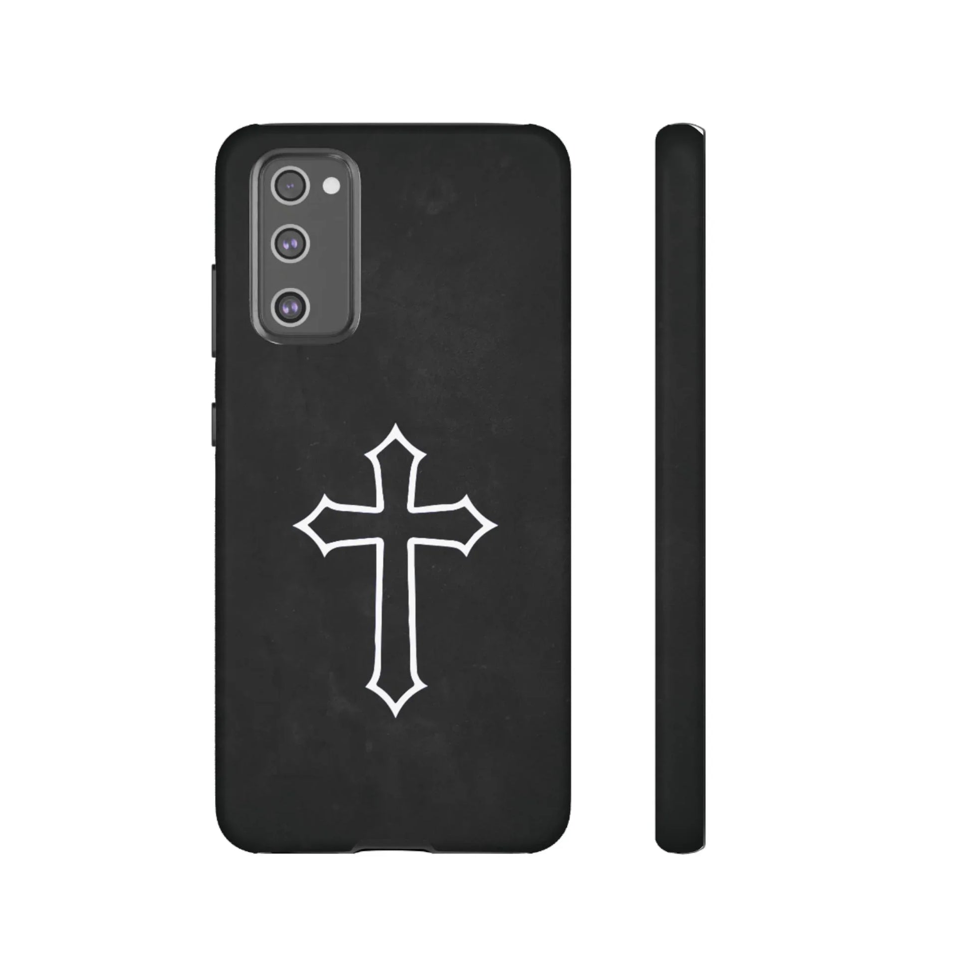 Black Christian Cross Phone Case - Matte Edition - Sheep Of Jesus