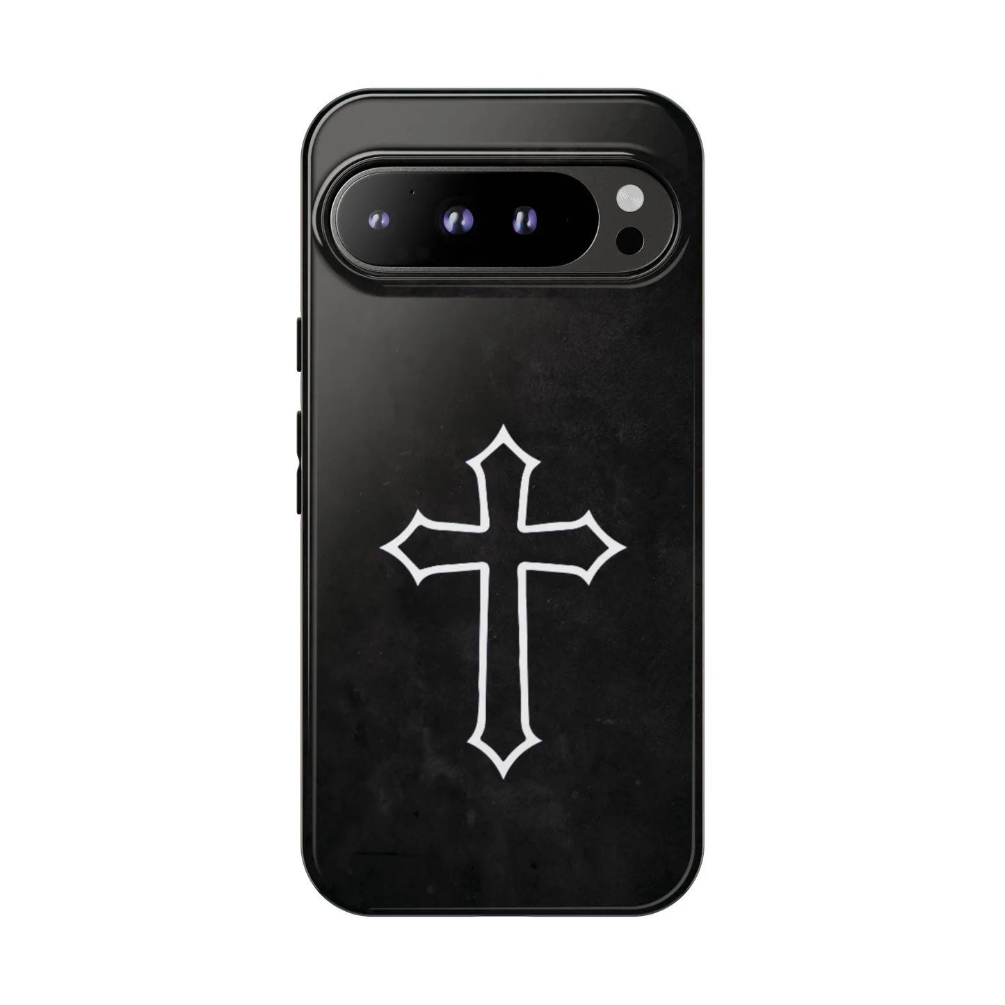Black Christian Cross Phone Case - Glossy Edition - Sheep Of Jesus