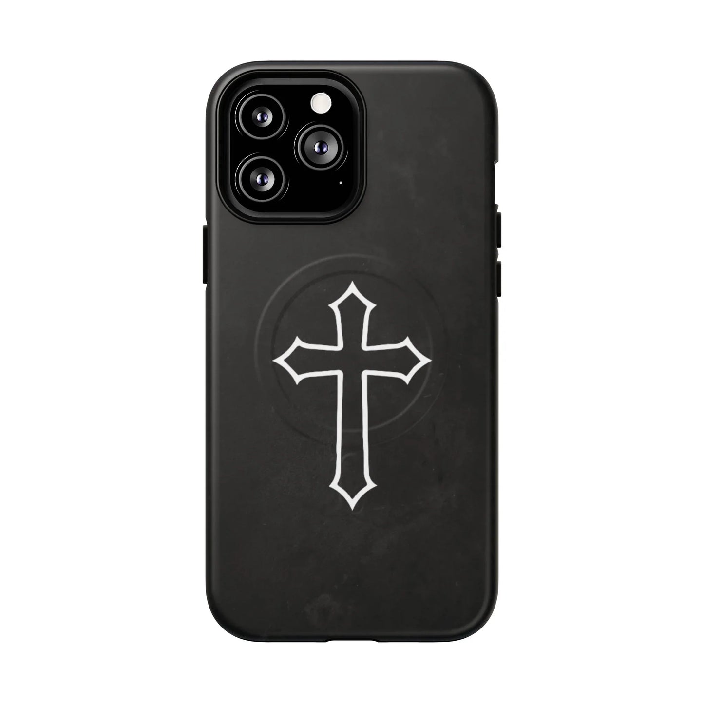 Black Christian Cross Phone Case - Matte/Glossy Edition + Magnetic - Sheep Of Jesus