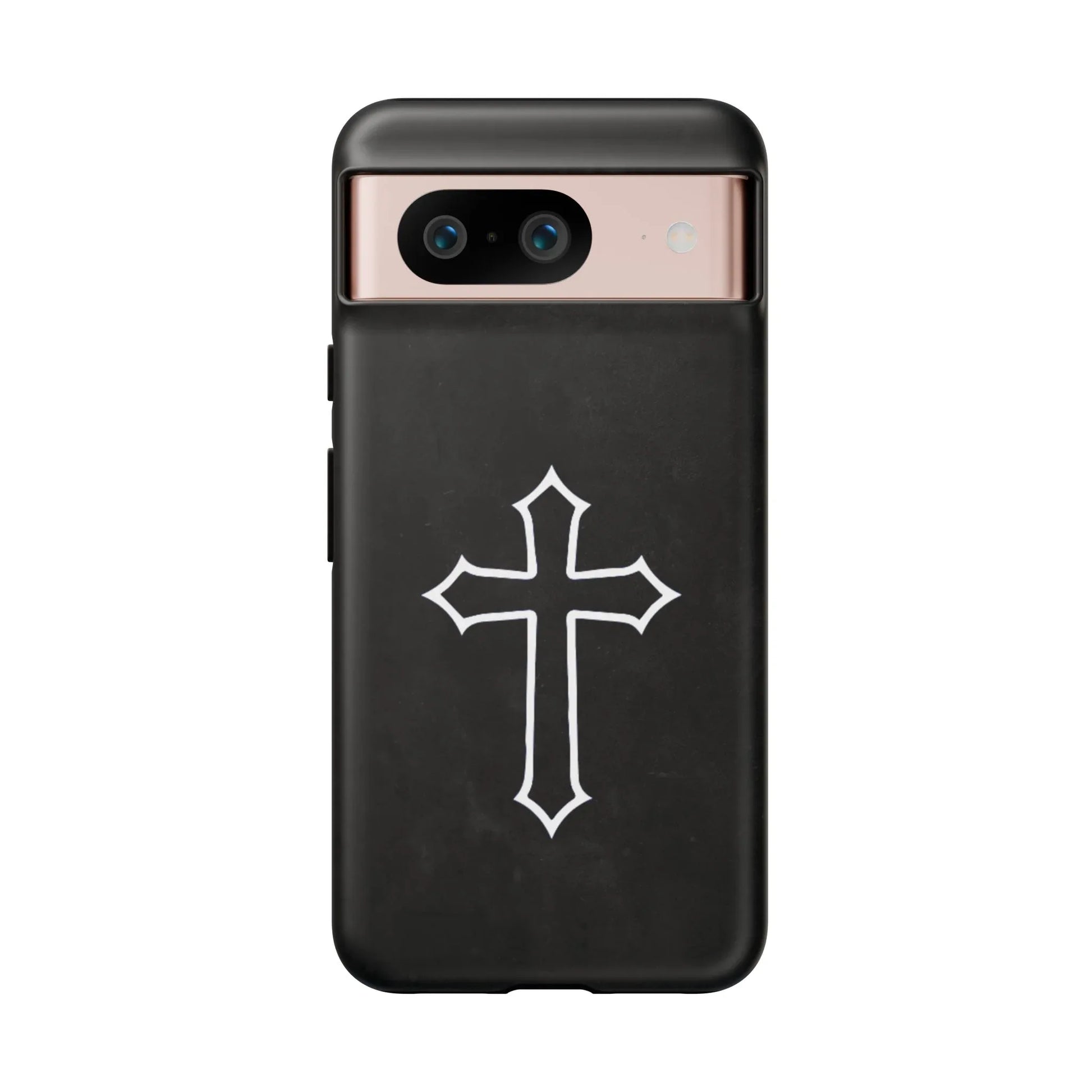 Black Christian Cross Phone Case - Matte Edition - Sheep Of Jesus