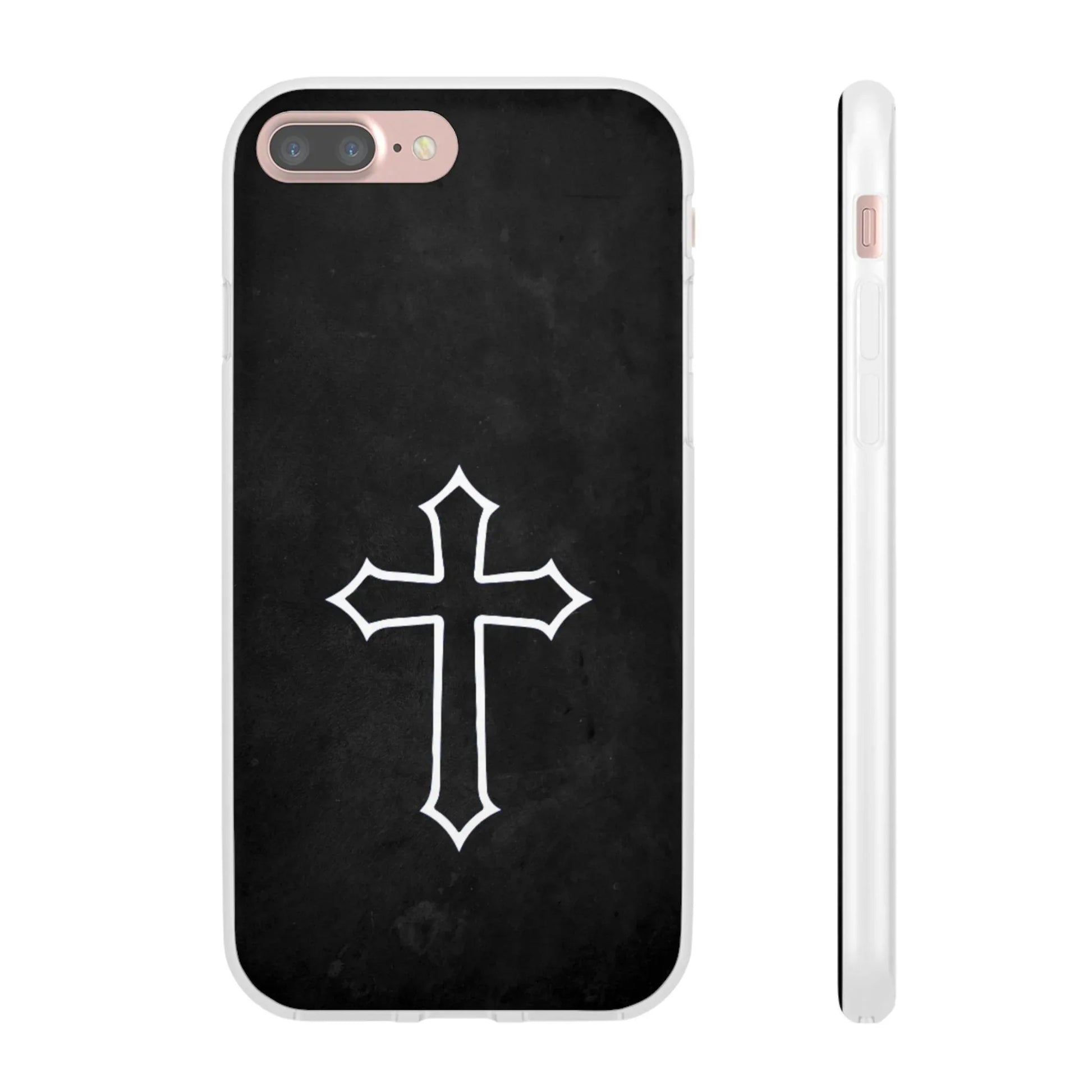 Black Christian Cross Phone Case - Flexible Edition - Sheep Of Jesus