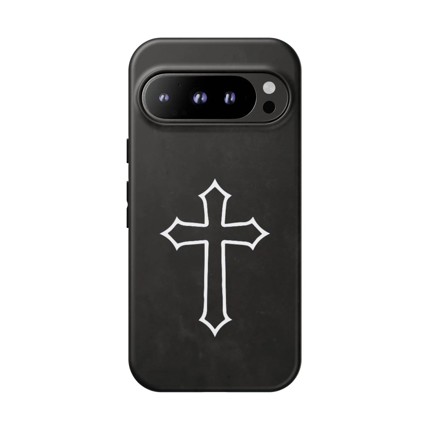 Black Christian Cross Phone Case - Matte Edition - Sheep Of Jesus