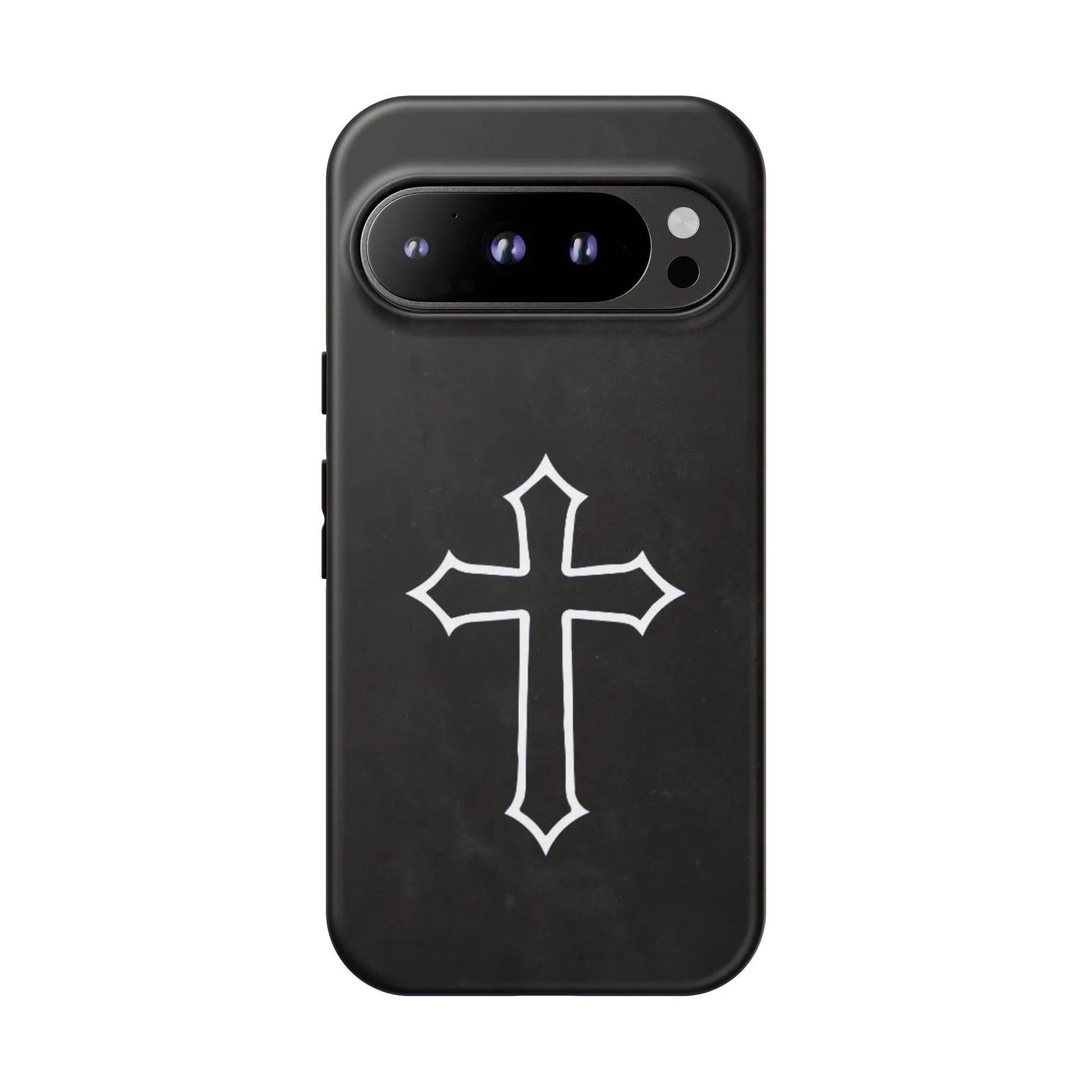 Black Christian Cross Phone Case - Matte Edition - Sheep Of Jesus