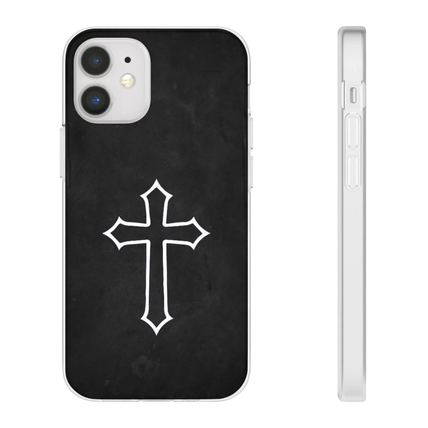 Black Christian Cross Phone Case - Flexible Edition - Sheep Of Jesus