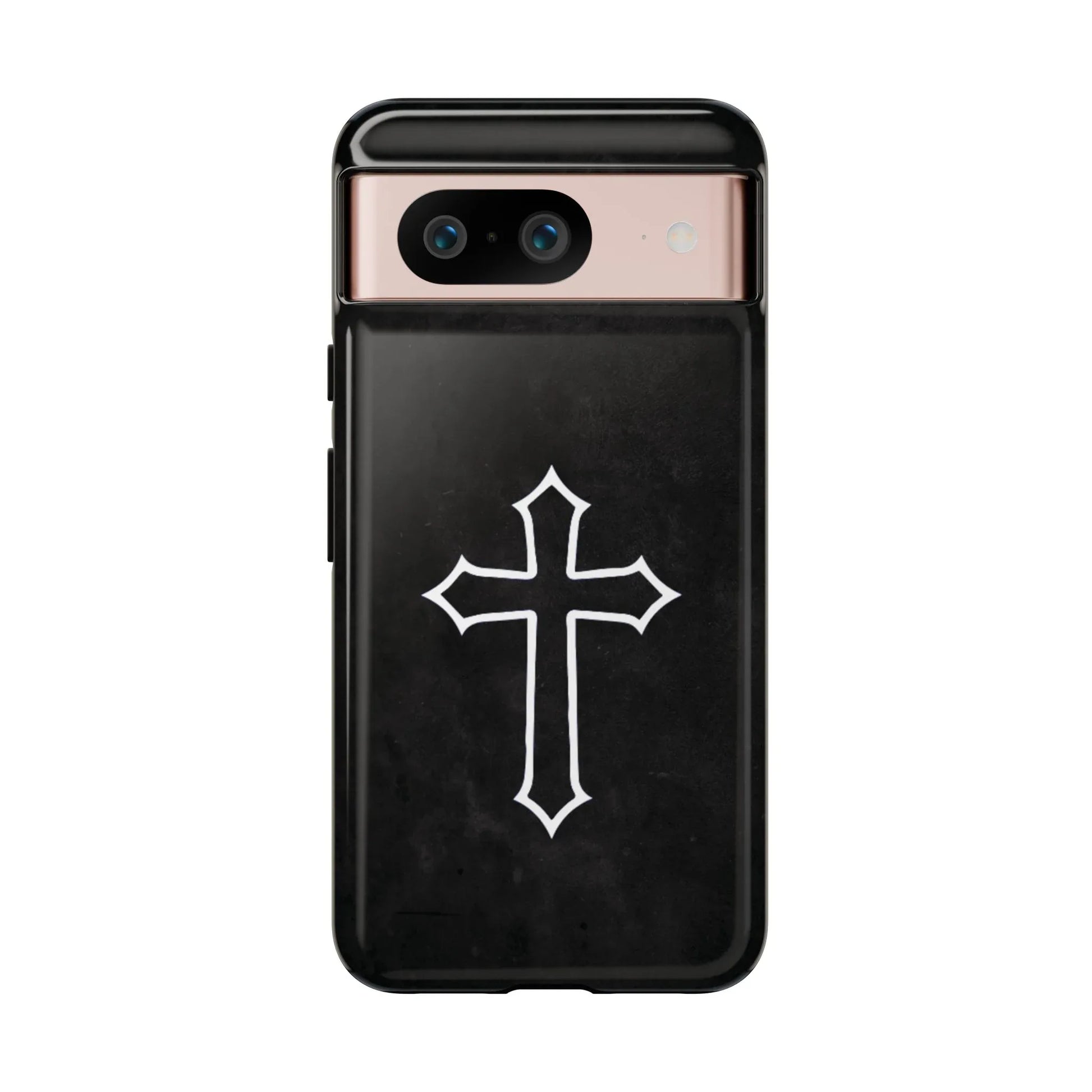 Black Christian Cross Phone Case - Glossy Edition - Sheep Of Jesus
