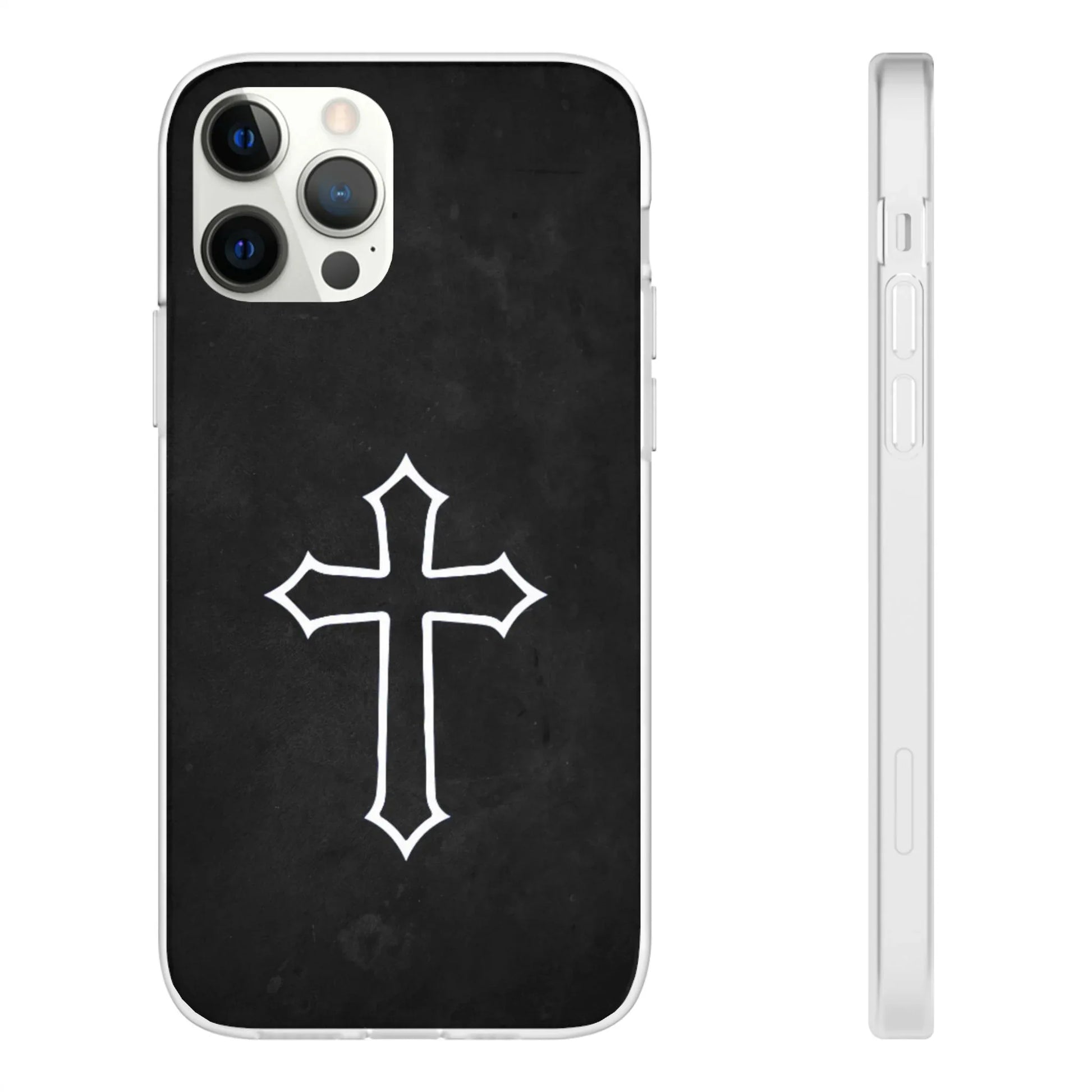 Black Christian Cross Phone Case - Flexible Edition - Sheep Of Jesus